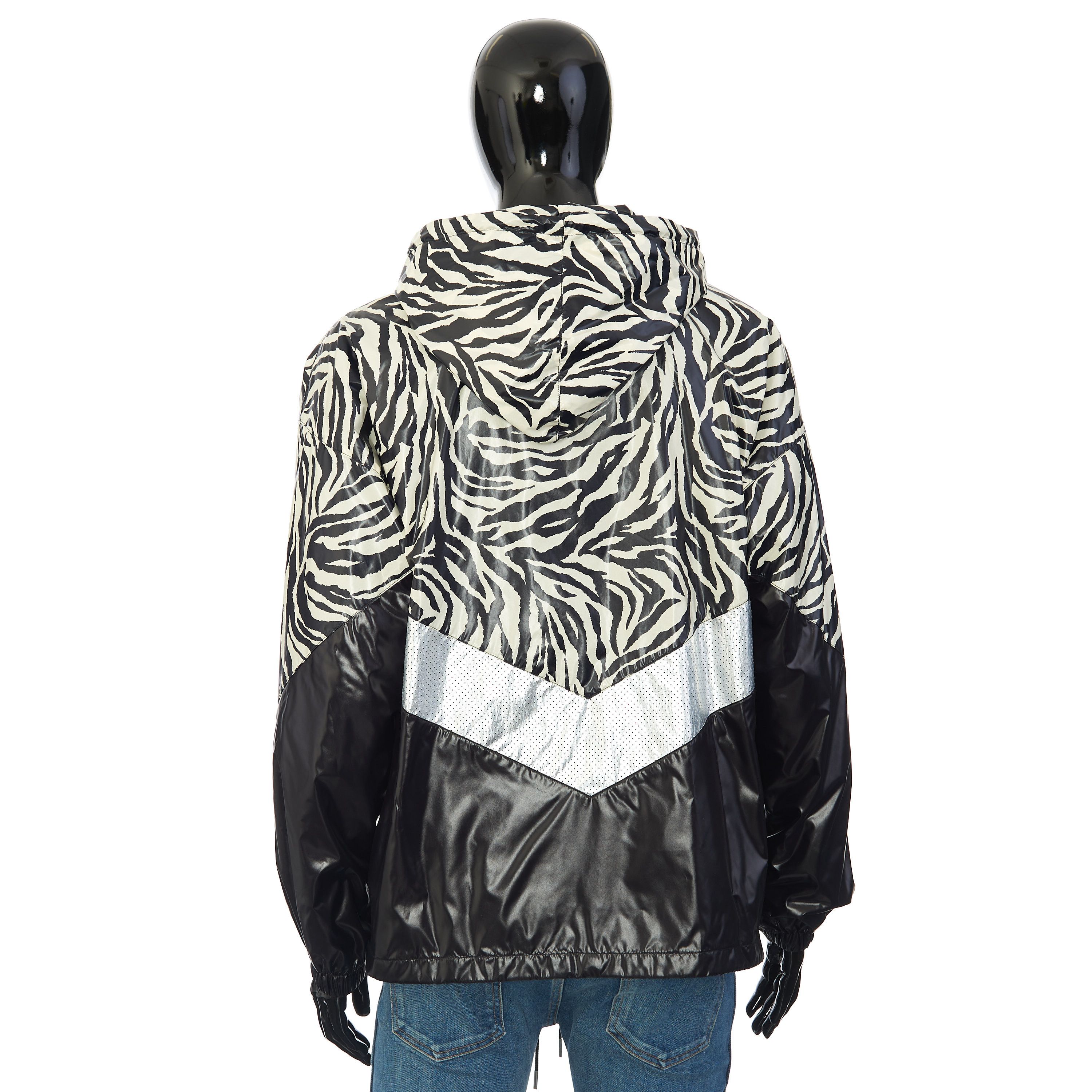 Celine Loose Cut Jacket With Zebra Look & Nylon Coating Size US M / EU 48-50 / 2 - 9 Thumbnail
