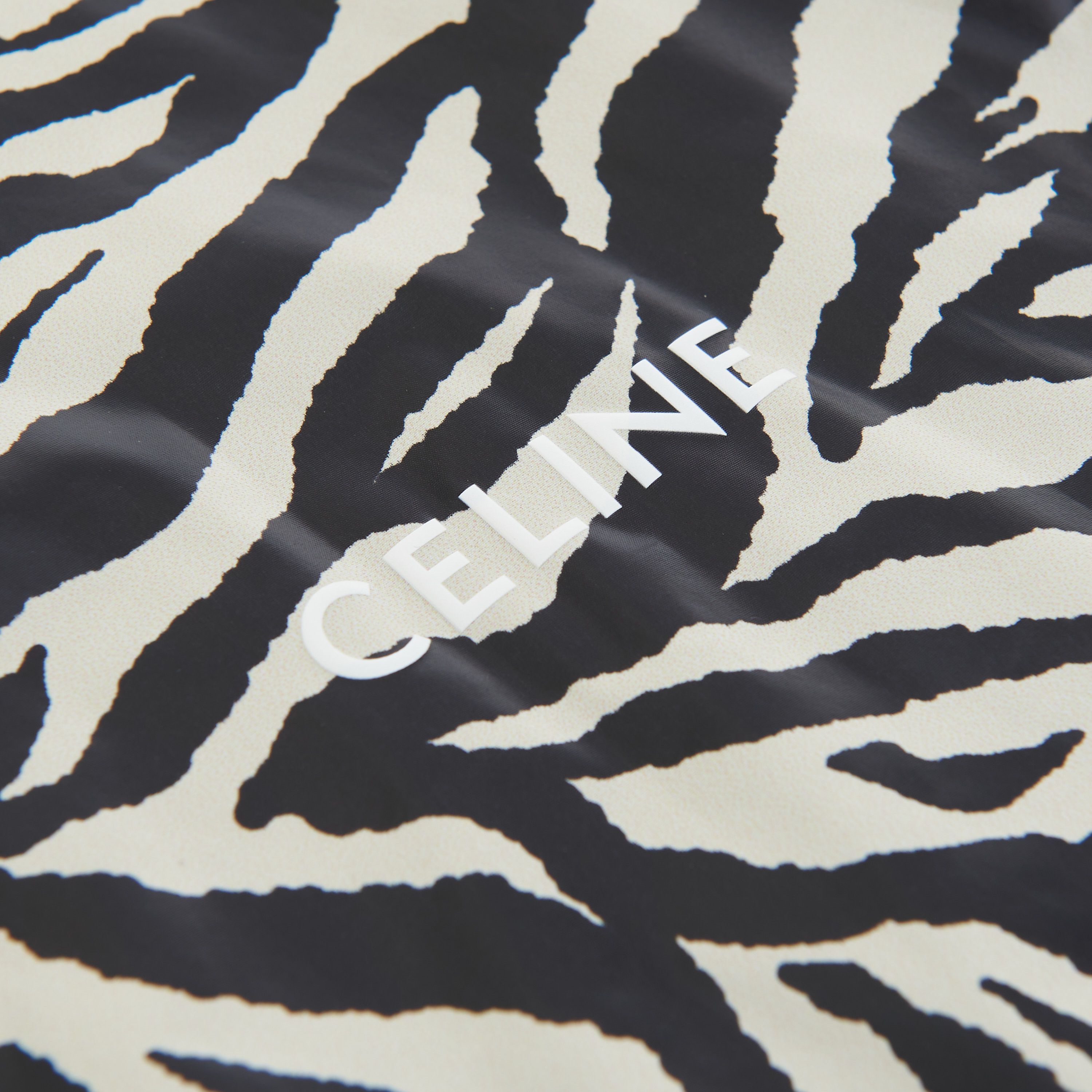Celine Loose Cut Jacket With Zebra Look & Nylon Coating Size US M / EU 48-50 / 2 - 21 Thumbnail