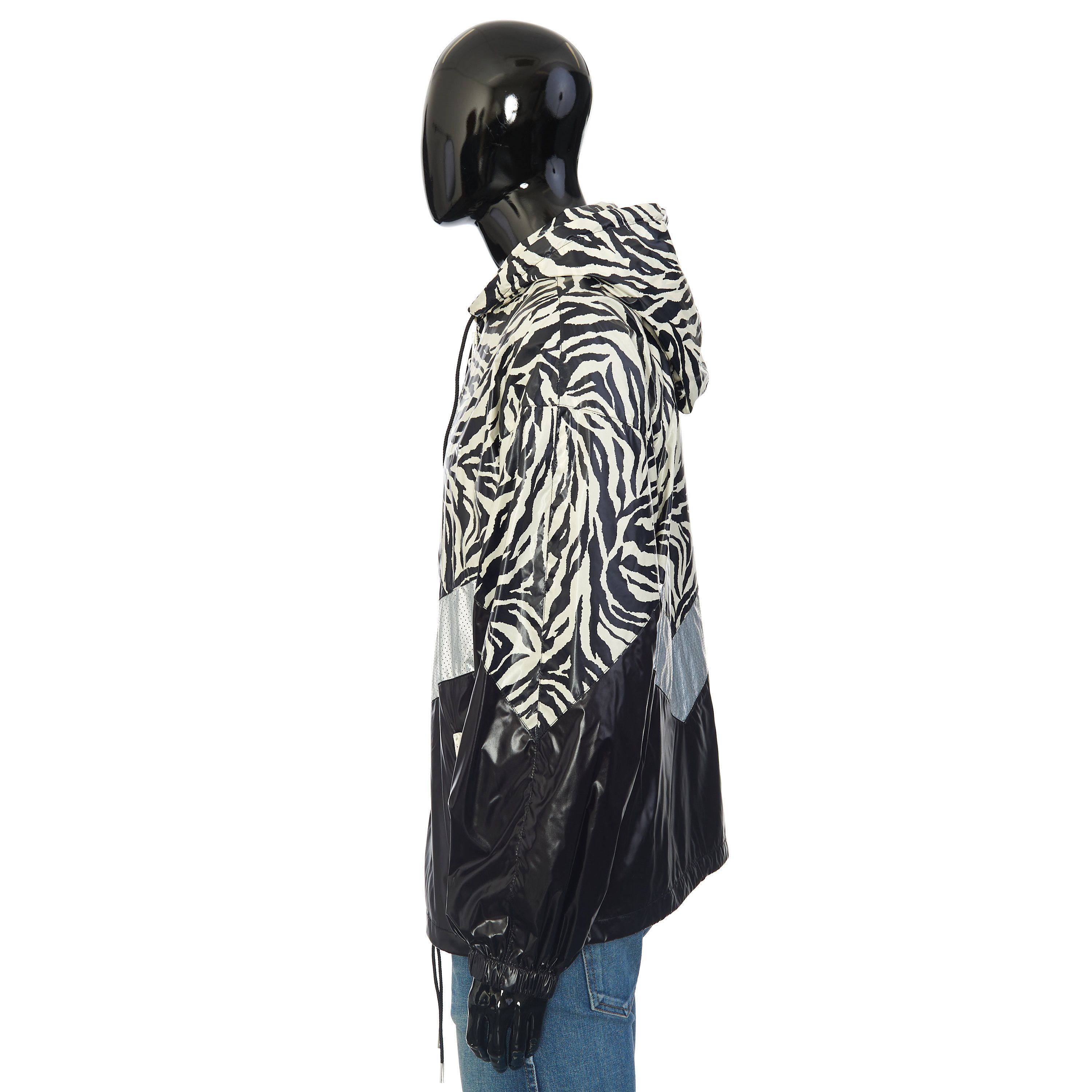 Celine Loose Cut Jacket With Zebra Look & Nylon Coating Size US M / EU 48-50 / 2 - 5 Thumbnail
