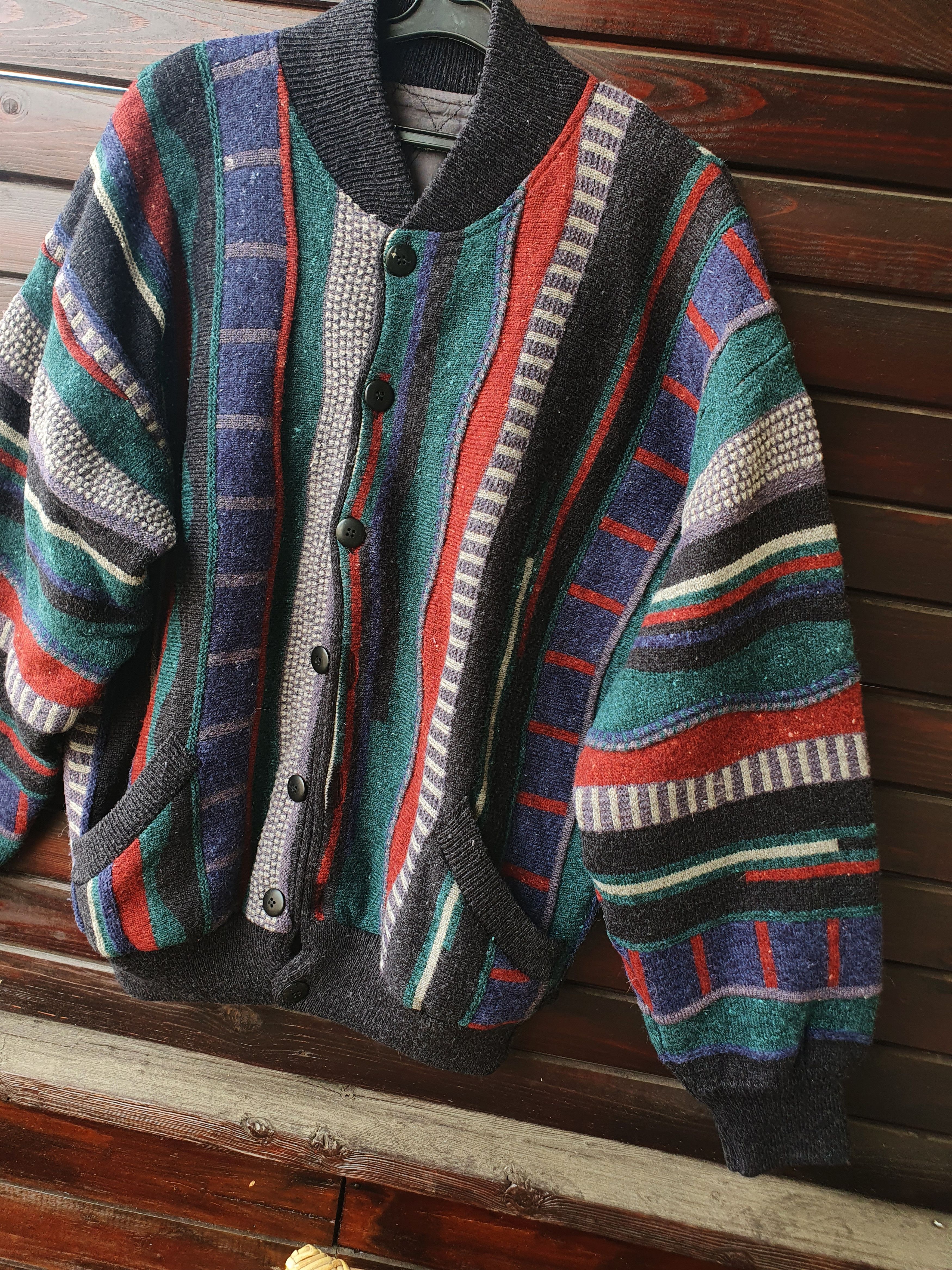 Other Coogie-ask quilted SWAG cardigan,sz L Size US L / EU 52-54 / 3 - 3 Thumbnail