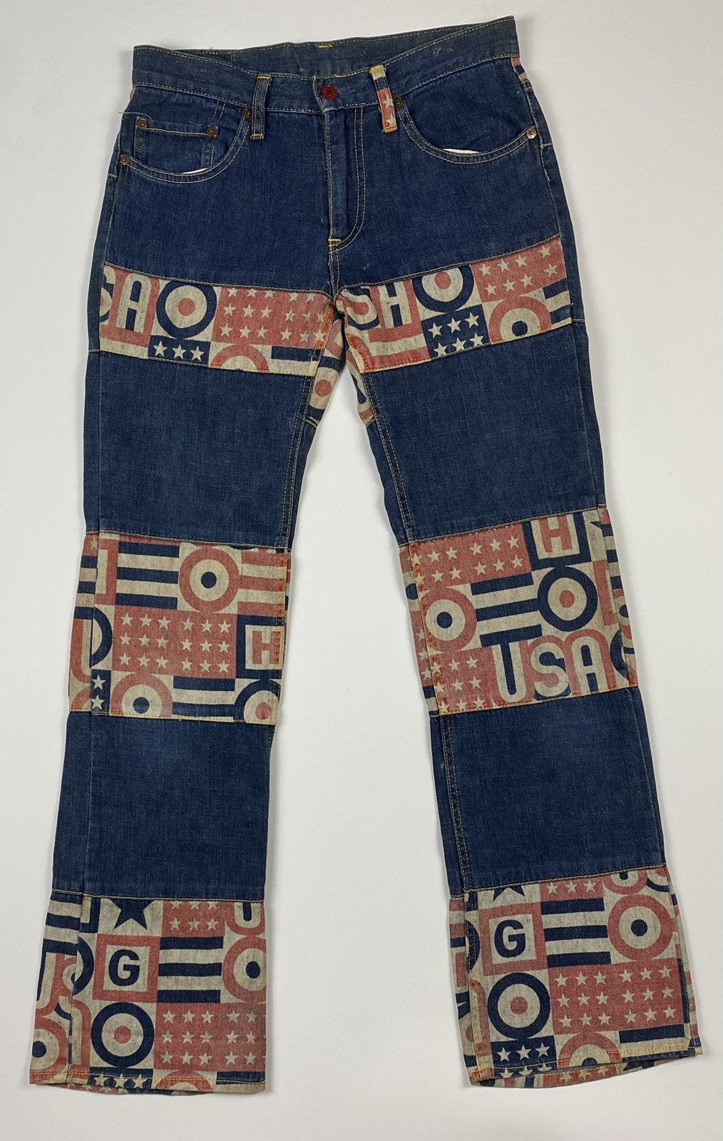 Hysteric Glamour × Seditionaries × Vintage VERY RARE VINTAGE PATCHWORK HYSTERIC GLAMOUR JEANS Size US 30 / EU 46 - 1 Thumbnail