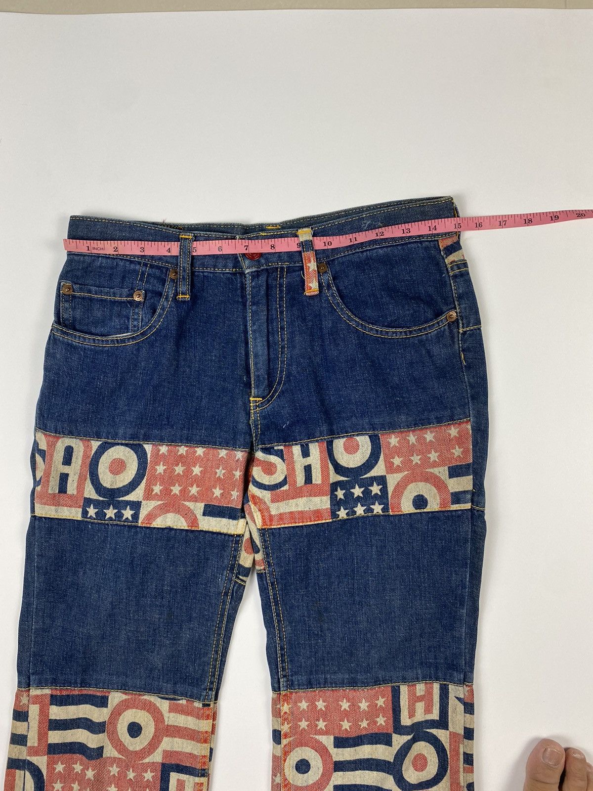 Hysteric Glamour × Seditionaries × Vintage VERY RARE VINTAGE PATCHWORK HYSTERIC GLAMOUR JEANS Size US 30 / EU 46 - 13 Thumbnail