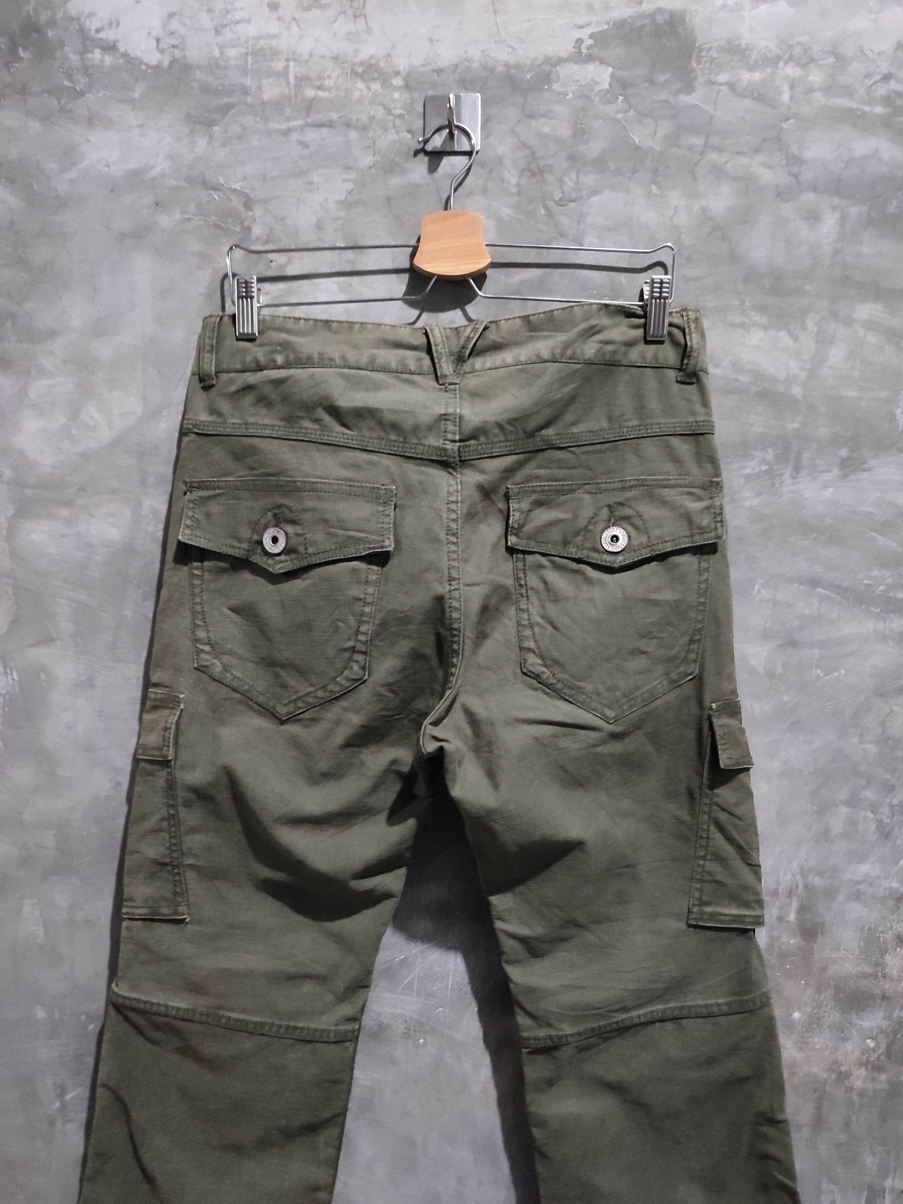 Japanese Brand 🔥Drug Store Olive Cargo Flared Pants Size US 33 - 7 Thumbnail