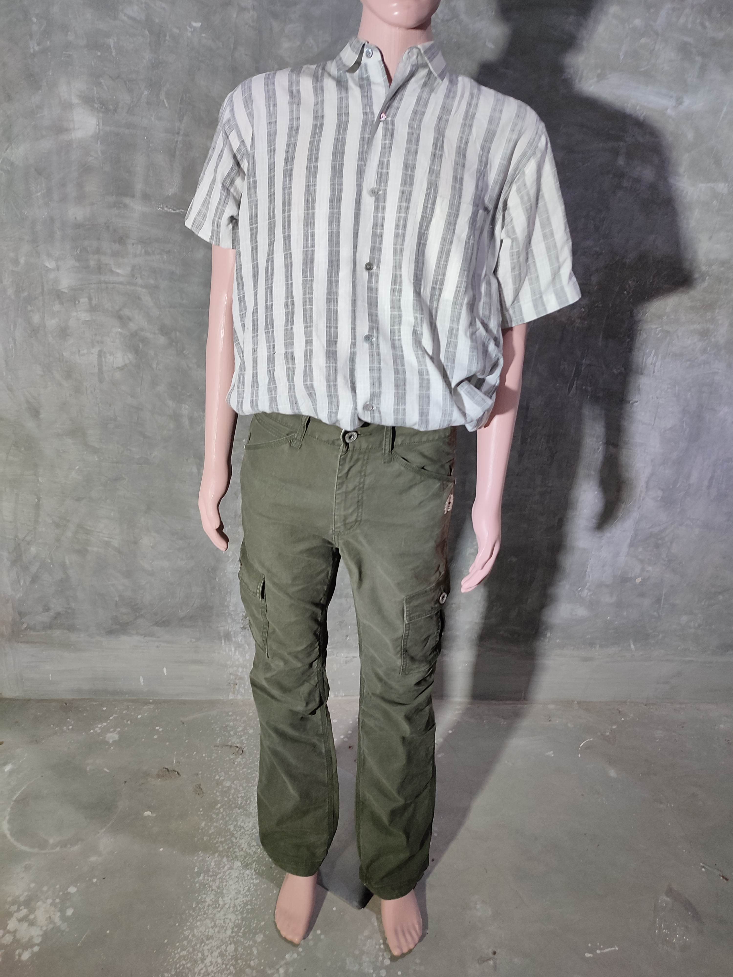 Japanese Brand 🔥Drug Store Olive Cargo Flared Pants Size US 33 - 13 Thumbnail