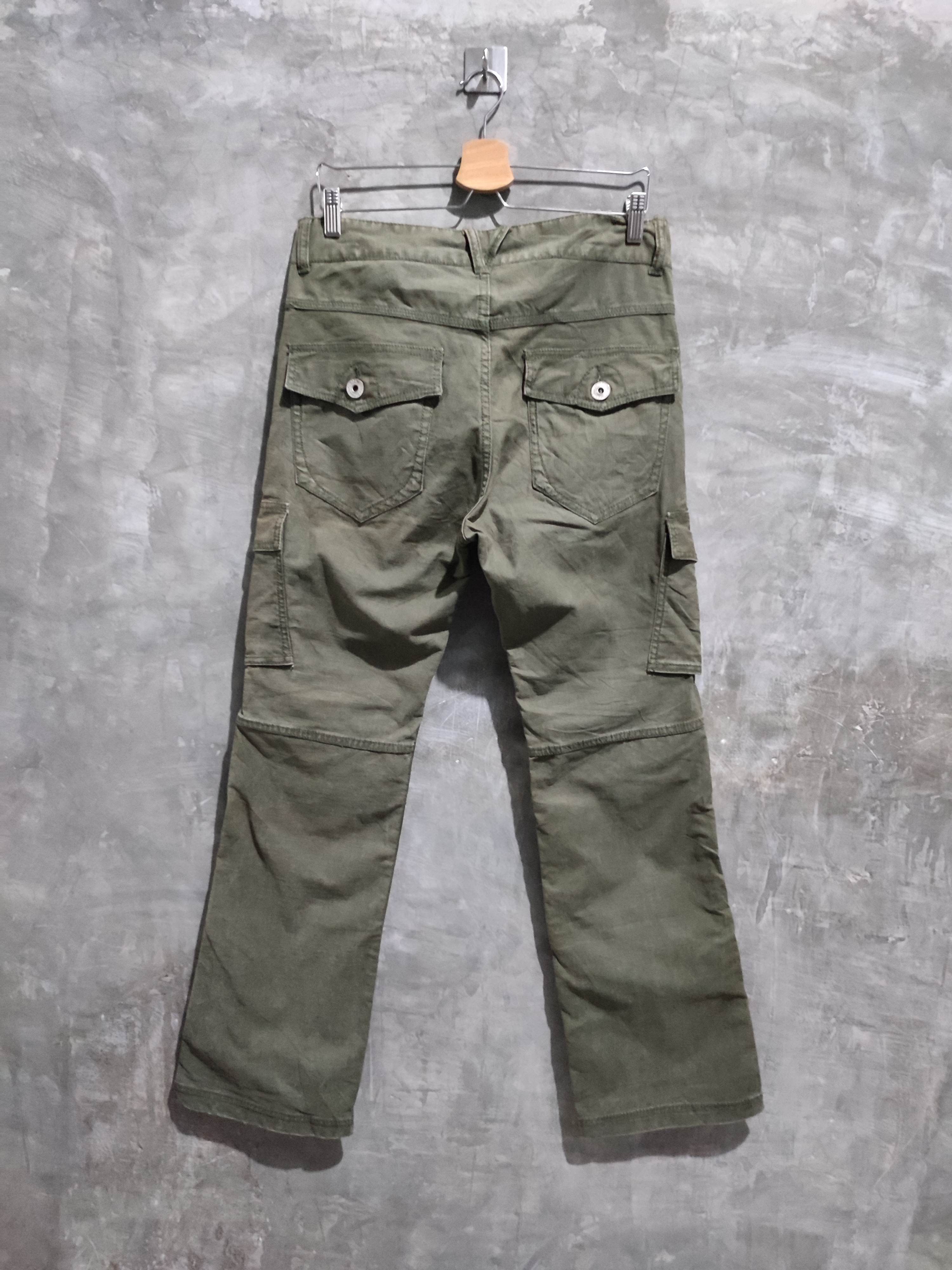 Japanese Brand 🔥Drug Store Olive Cargo Flared Pants Size US 33 - 6 Thumbnail