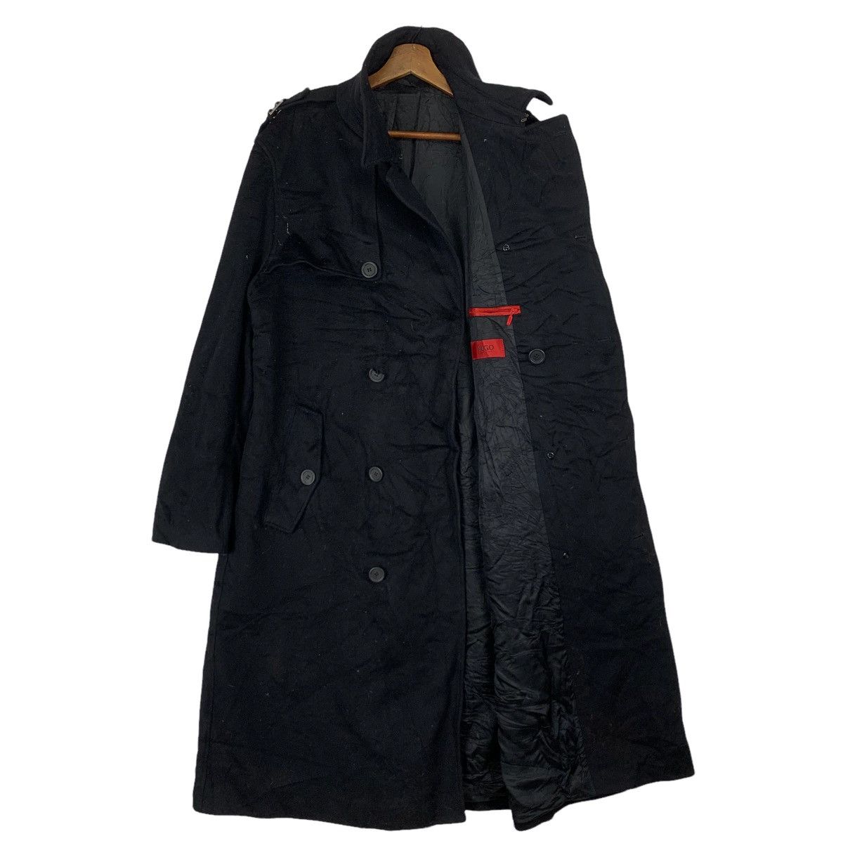 Hugo Boss Vintage Hugo Boss MARCO Virgin Wool Trench Jacket Size US XL / EU 56 / 4 - 5 Thumbnail