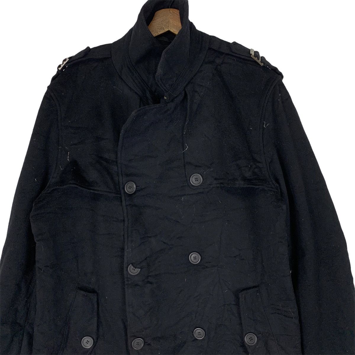 Hugo Boss Vintage Hugo Boss MARCO Virgin Wool Trench Jacket Size US XL / EU 56 / 4 - 2 Thumbnail