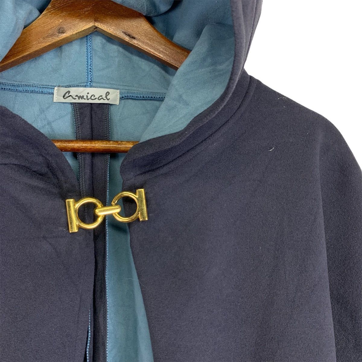 Vintage Vintage Amical Hooded Suede Cloak And Cape Size M / US 6-8 / IT 42-44 - 3 Thumbnail