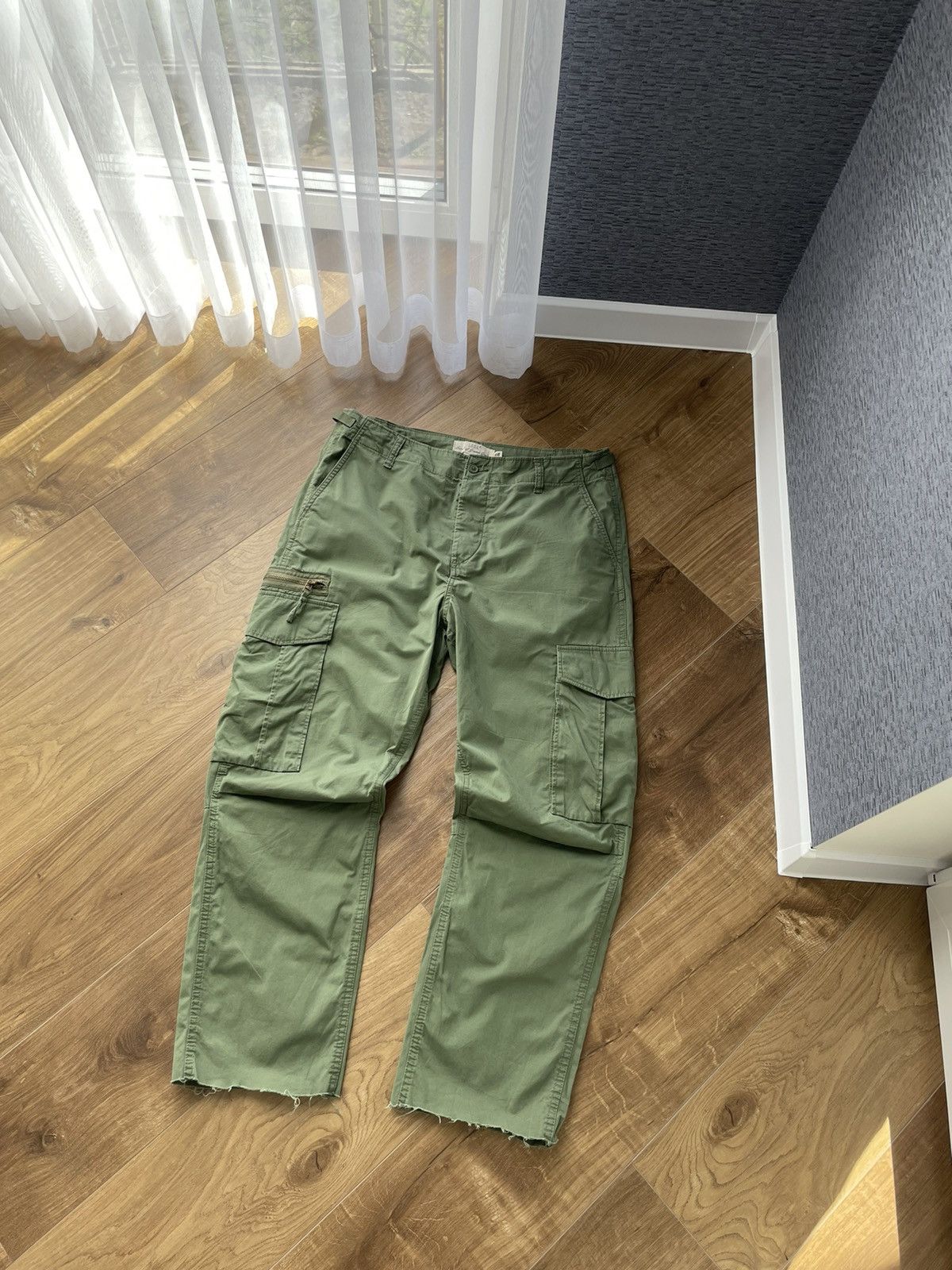 Japanese Brand × Vintage Vintage Military Cargo Olive Multi-pocket Pants Travis Scott Size US 34 / EU 50 - 1 Thumbnail