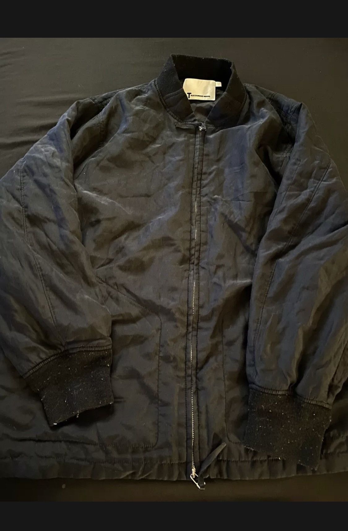 T Alexander Wang Silk Cotton Womens Black Jacket Size 2