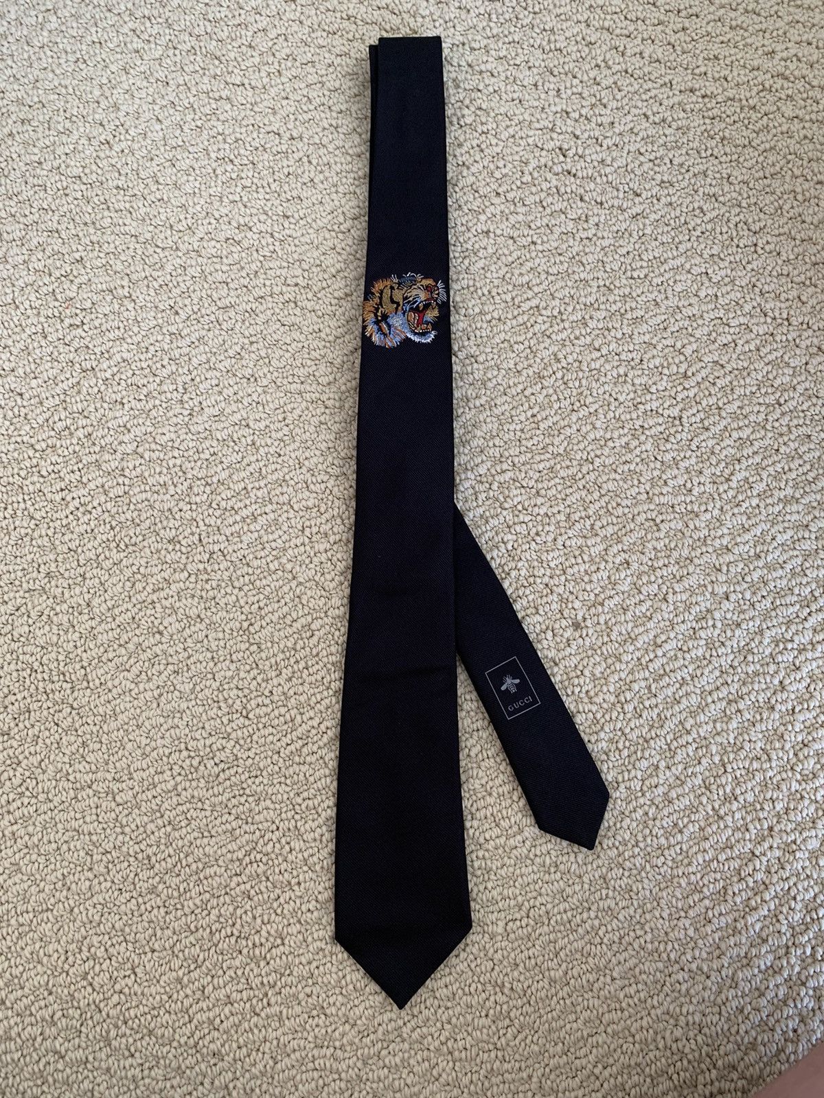 Gucci Black Gucci tie with tiger | Grailed