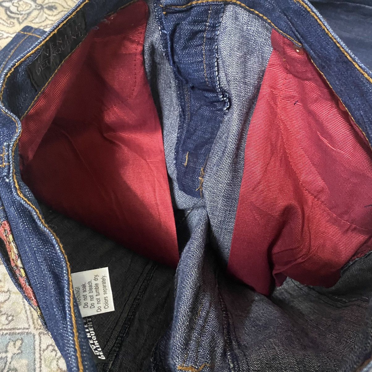 Japanese Brand Y2K JUVENILE DELINQUENTS Denim Baggy Jeans Size US 32 / EU 48 - 18 Thumbnail