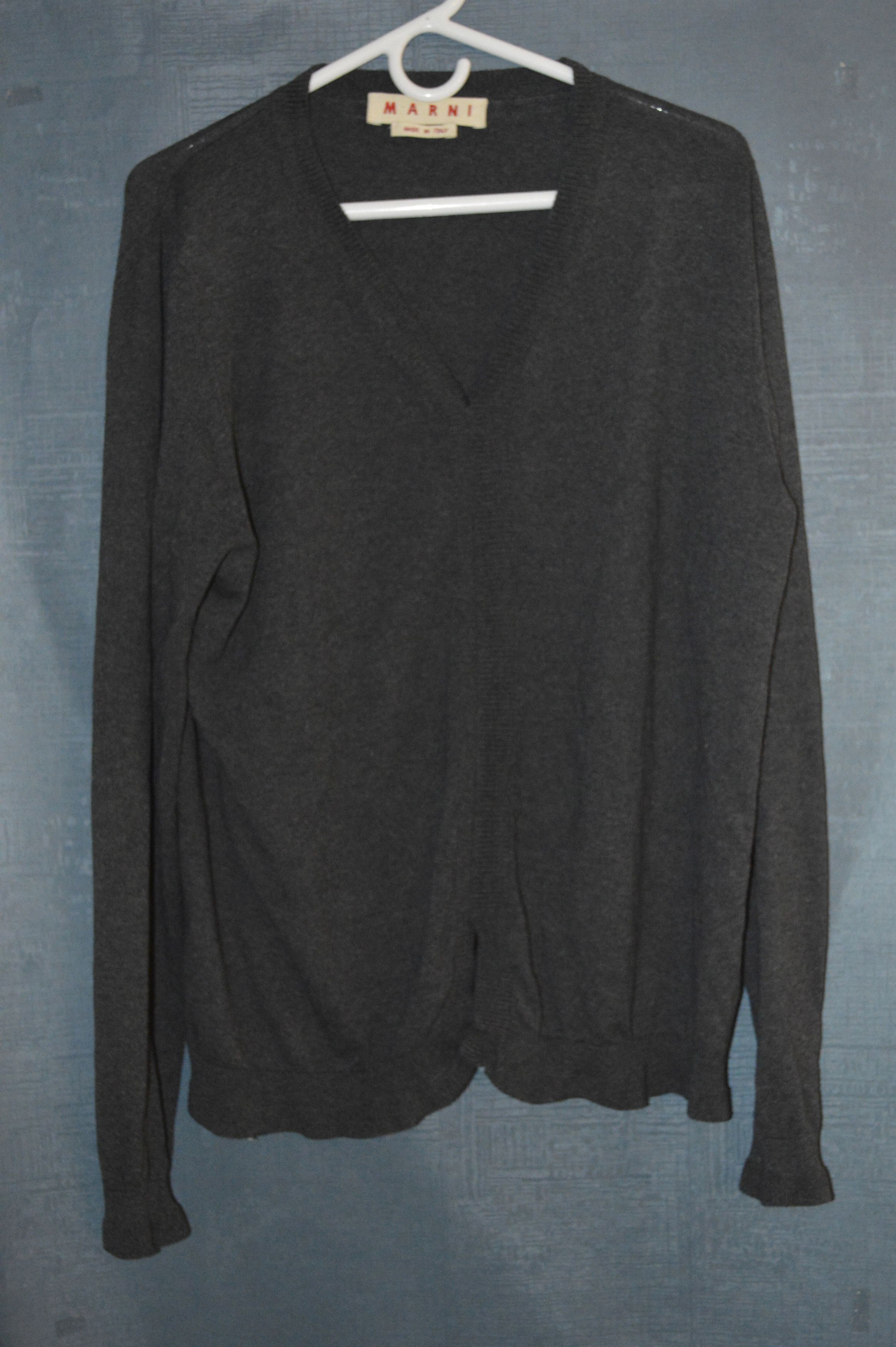 Marni Size 52 buttonless cotton cardigan Size US L / EU 52-54 / 3 - 7 Thumbnail