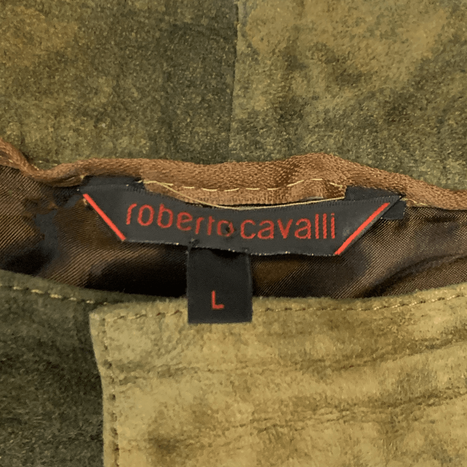 Just Cavalli × Roberto Cavalli '05 Roberto Cavalli Mainline Cloudy Leather Pants Size US 34 / EU 50 - 6 Thumbnail