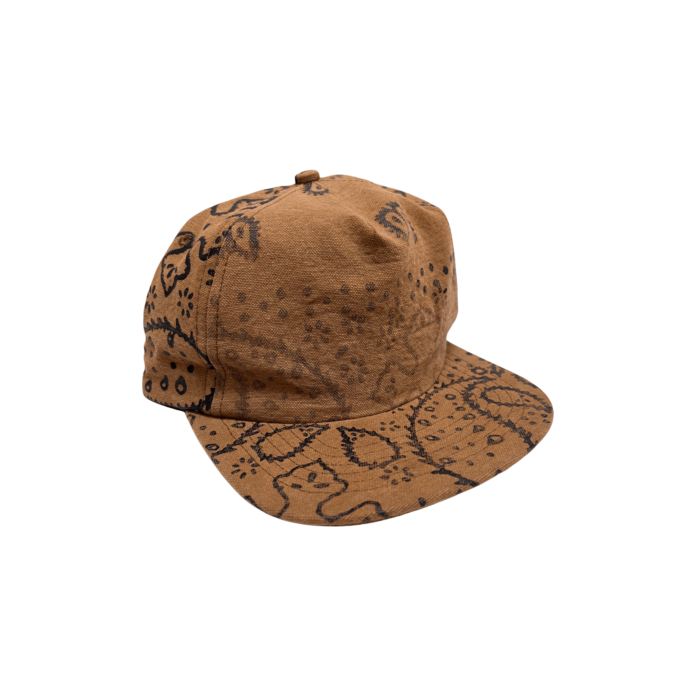 Rhude Rhude Rhepurposed Paisley Bandana Snapback Hat Brown SS21 | Grailed