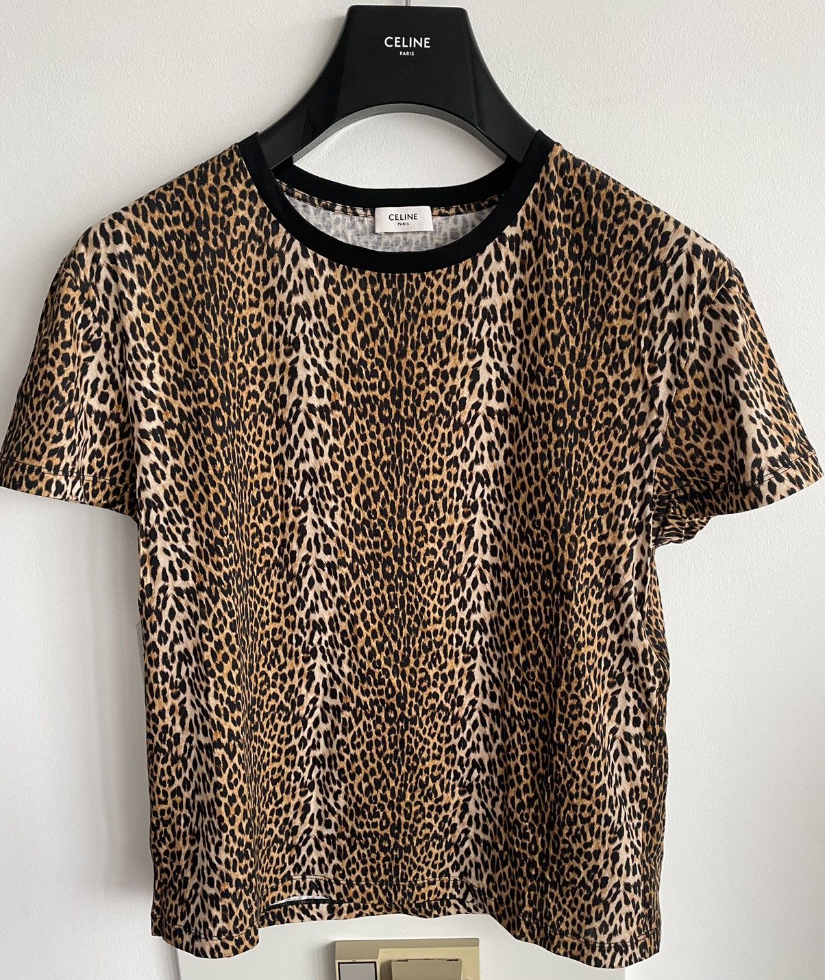 Celine × Hedi Slimane Rare Brand New Classic Hedi Runway Col Rond Leopard Shirt Size US S / EU 44-46 / 1 - 3 Thumbnail