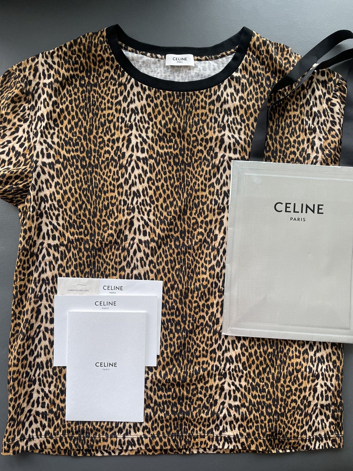 Celine × Hedi Slimane Rare Brand New Classic Hedi Runway Col Rond Leopard Shirt Size US S / EU 44-46 / 1 - 2 Thumbnail