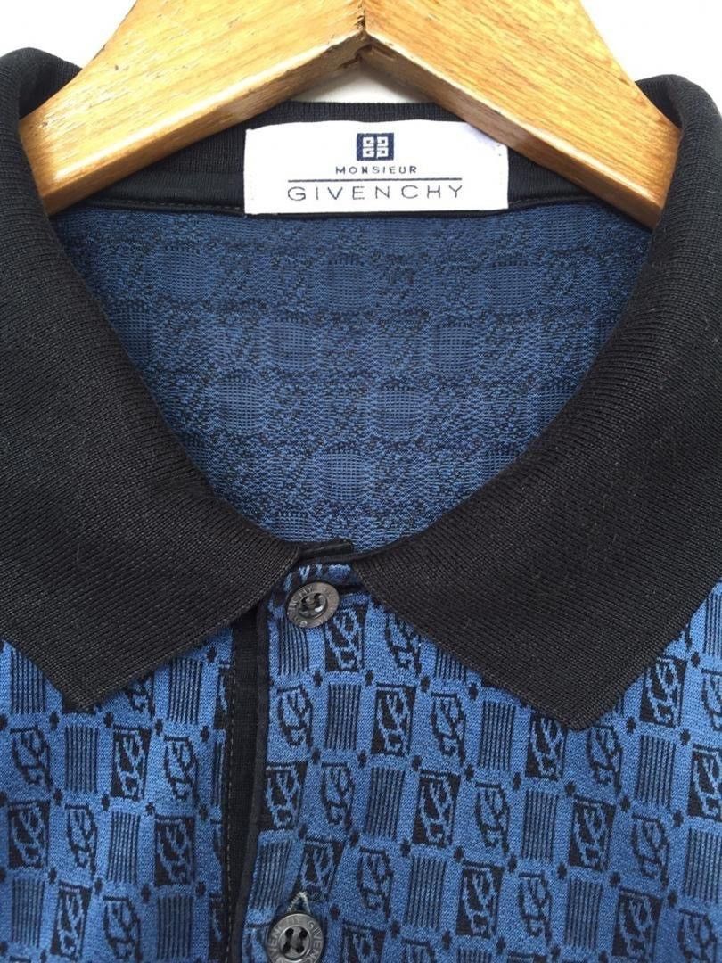 Givenchy 💥Vintage Givenchy Italy Monogram Polo Shirt Size US M / EU 48-50 / 2 - 8 Thumbnail