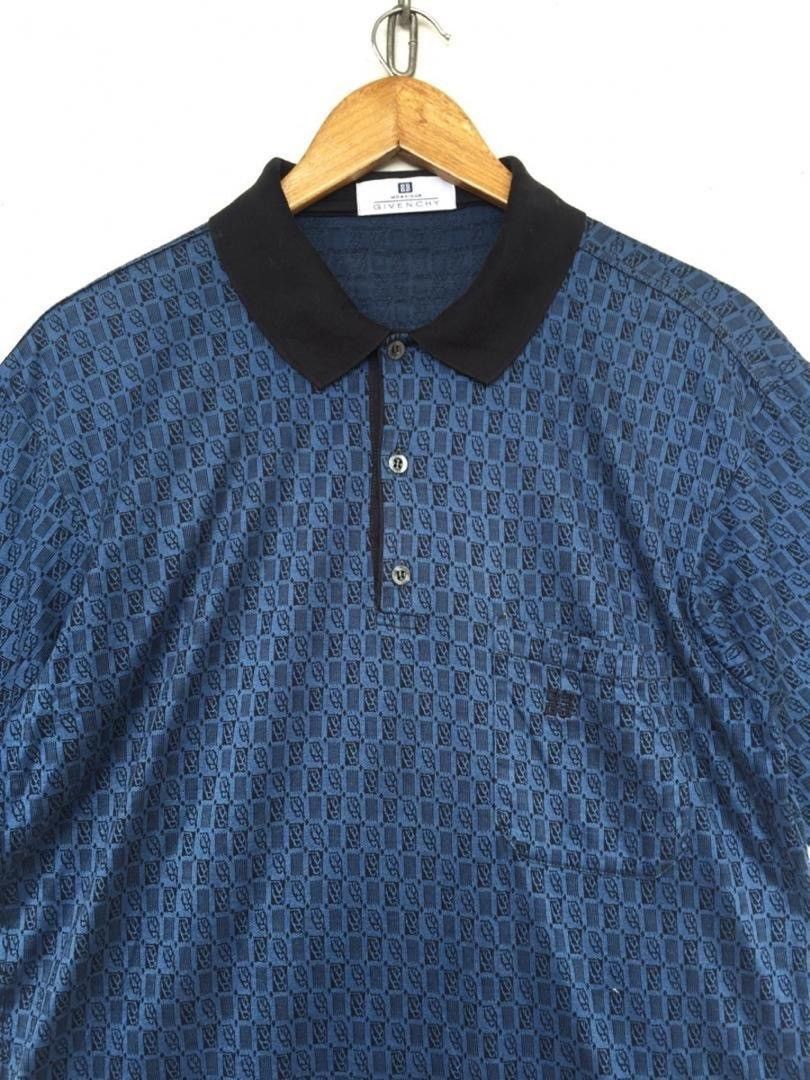 Givenchy 💥Vintage Givenchy Italy Monogram Polo Shirt Size US M / EU 48-50 / 2 - 2 Thumbnail