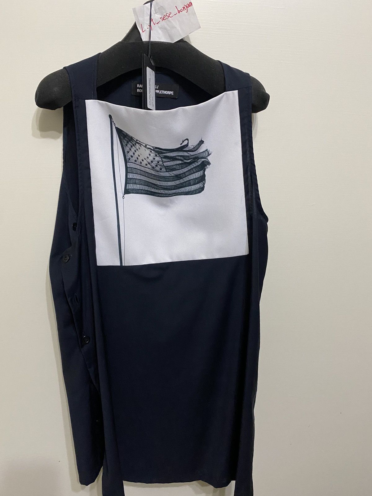 Raf Simons RAF Simons x robert mapplethorpe ss17 flag tank | Grailed