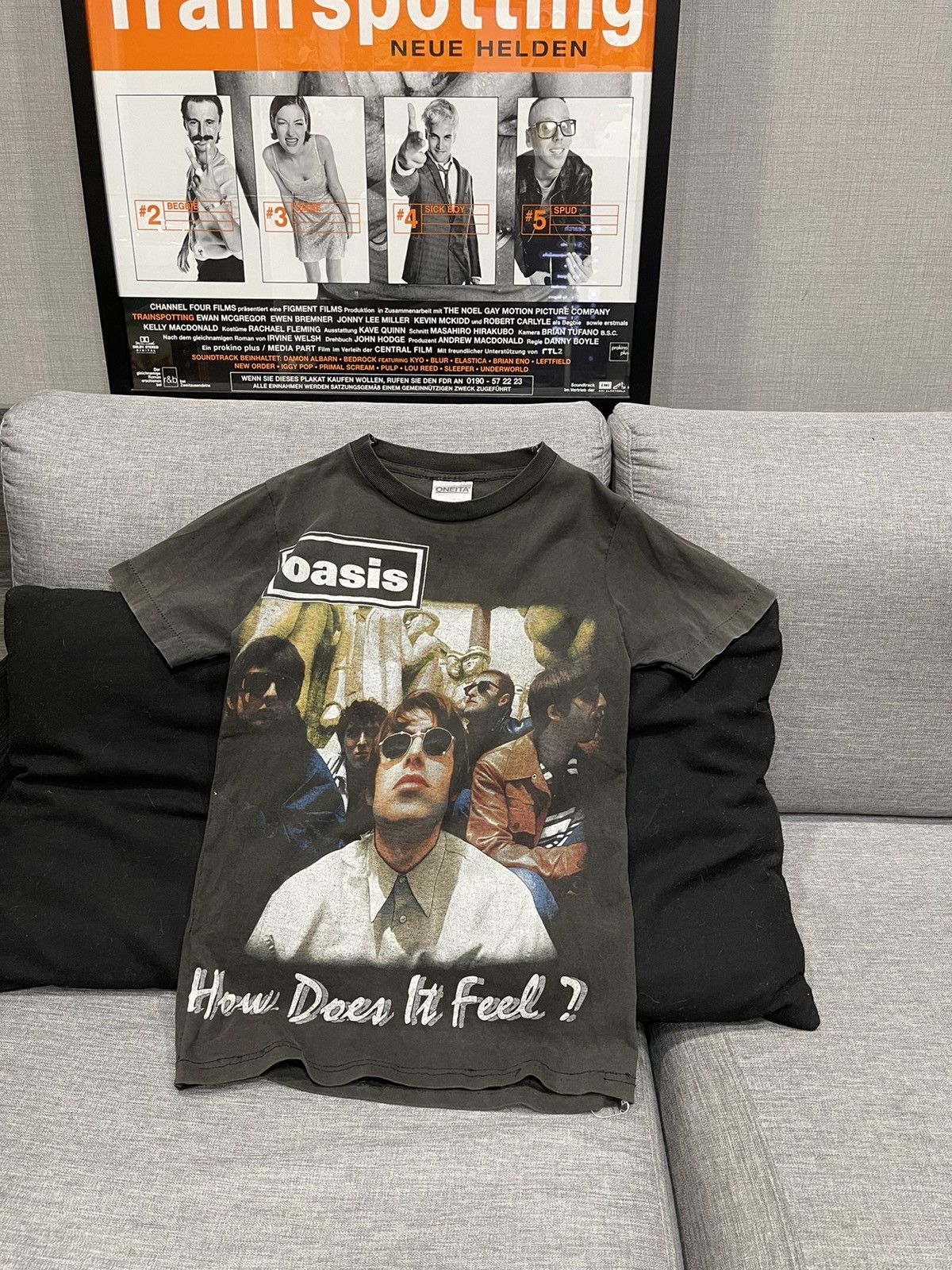 Band Tees × Vintage Rare vintage 90's oasis how does it feel