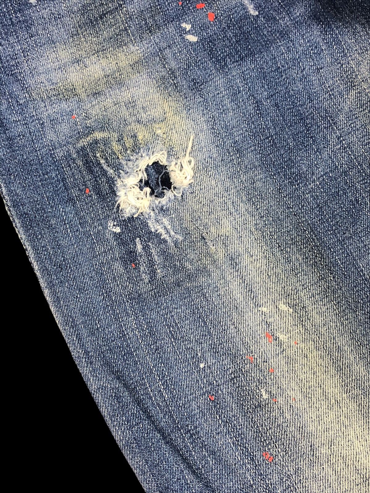 Dsquared2 Dsquared2 🇮🇹 Paint Splatter Distressed Denim Size US 32 / EU 48 - 6 Thumbnail