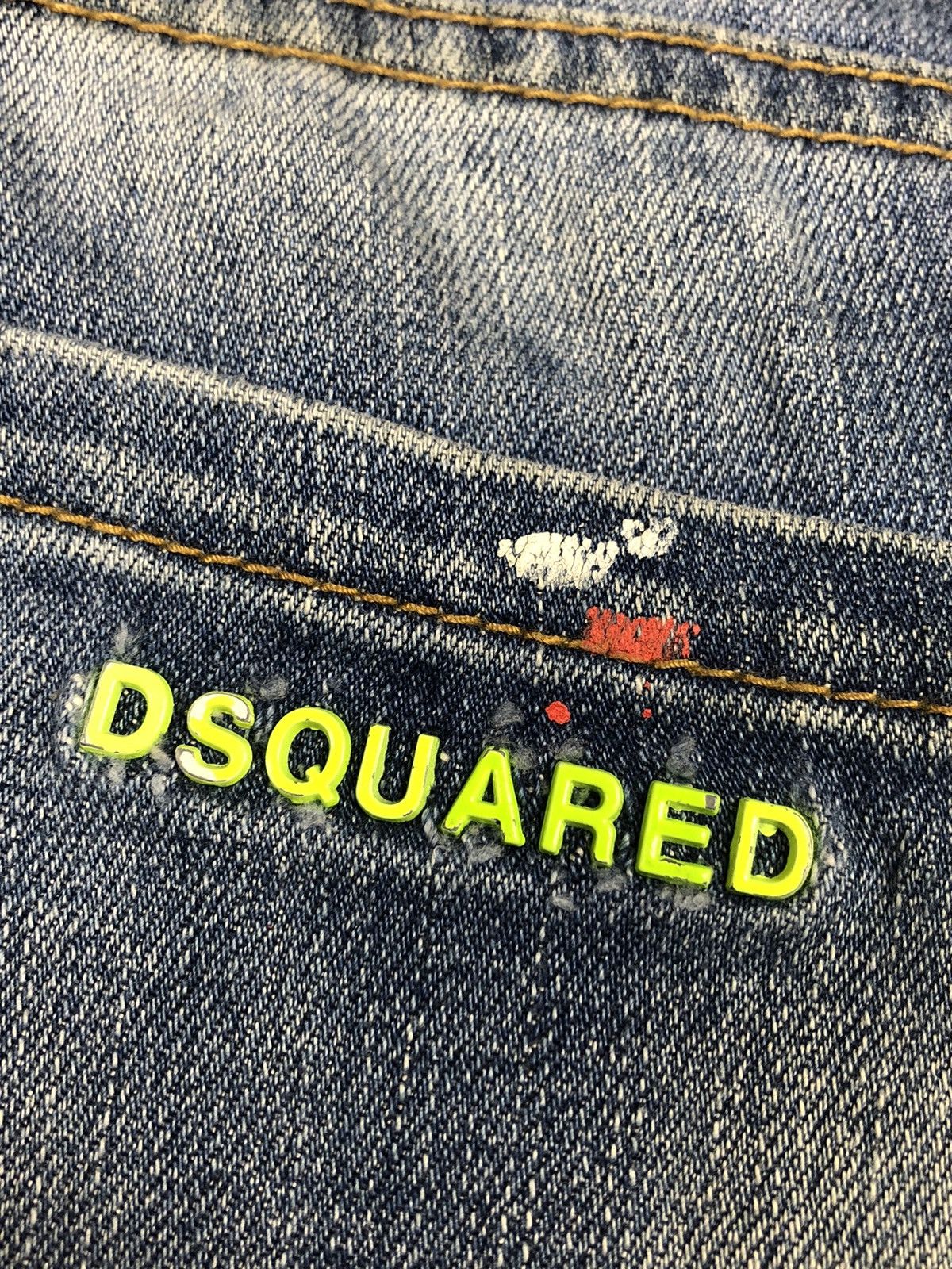Dsquared2 Dsquared2 🇮🇹 Paint Splatter Distressed Denim Size US 32 / EU 48 - 11 Thumbnail
