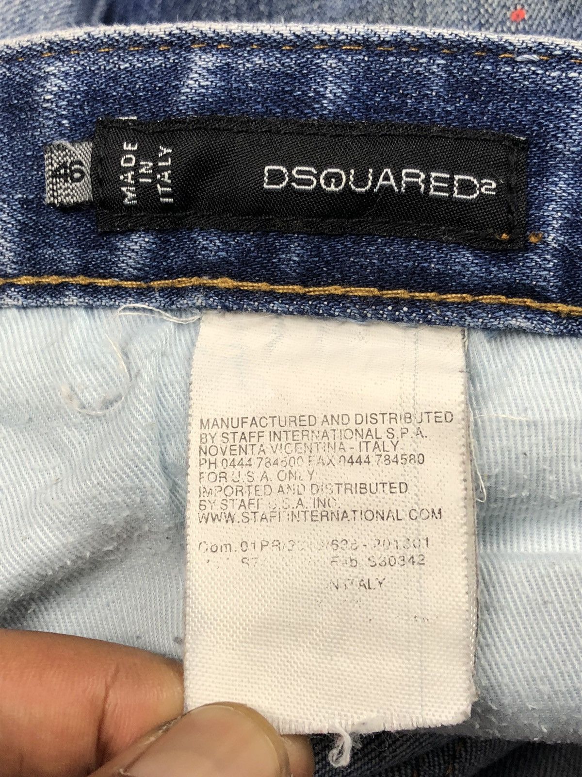 Dsquared2 Dsquared2 🇮🇹 Paint Splatter Distressed Denim Size US 32 / EU 48 - 14 Thumbnail