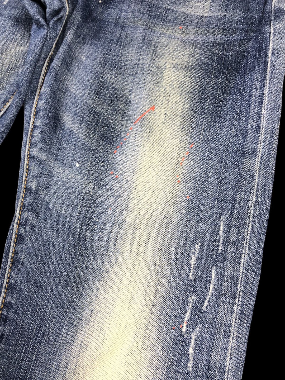 Dsquared2 Dsquared2 🇮🇹 Paint Splatter Distressed Denim Size US 32 / EU 48 - 5 Thumbnail