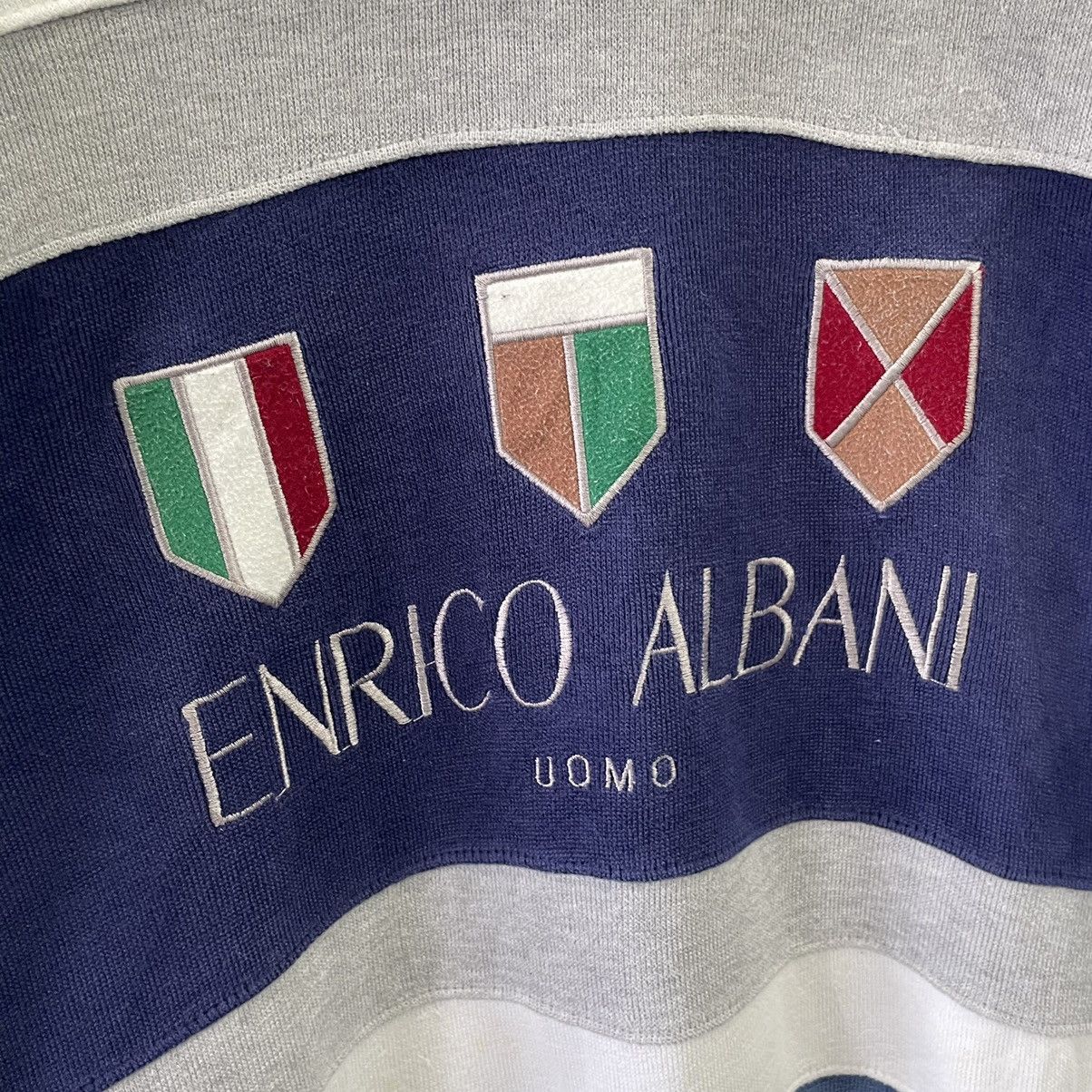 Designer × Vintage 💥 ENRICO ALBANI EMBROIDERED LOGO SPELLOUT SWEATSHIRT Size US L / EU 52-54 / 3 - 3 Thumbnail