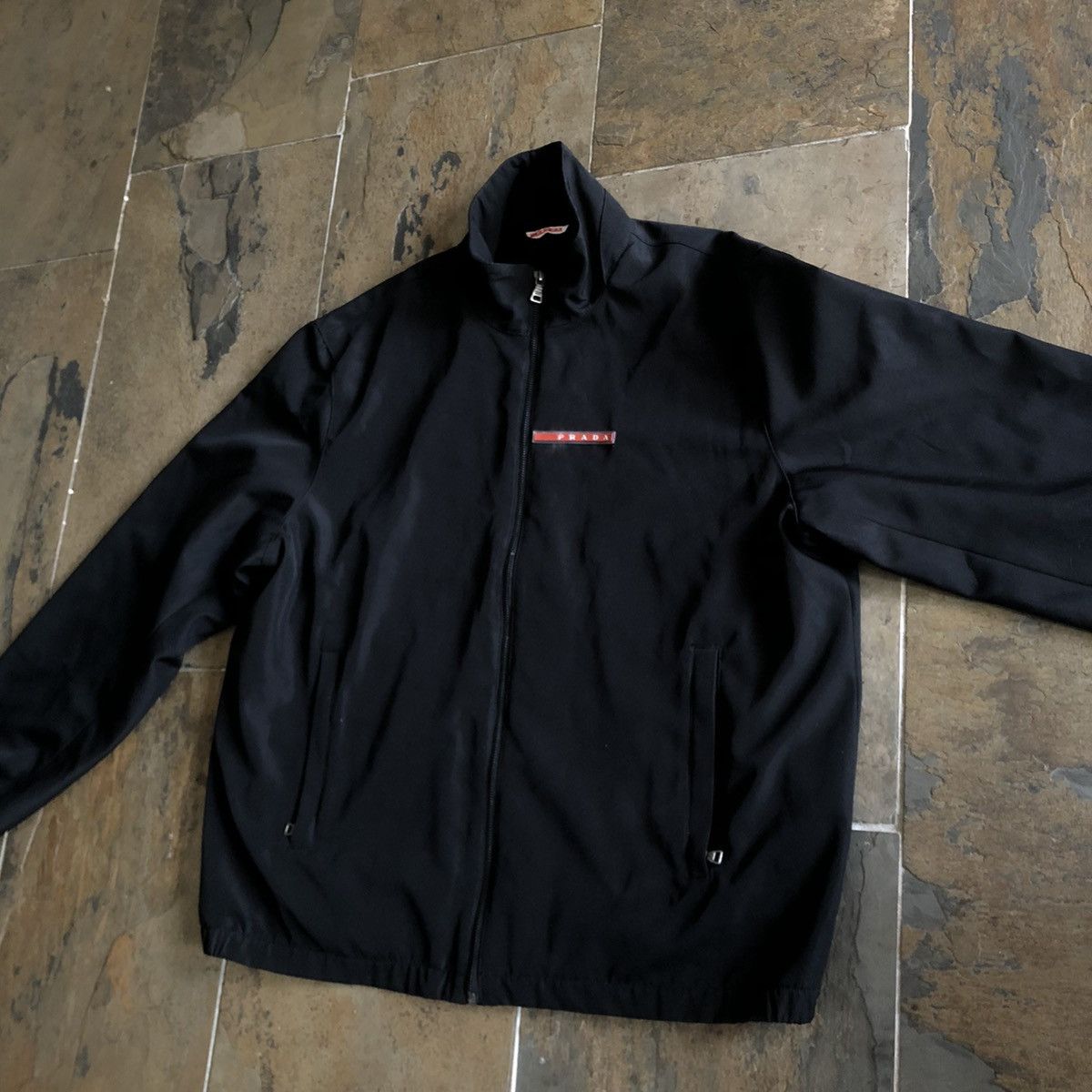 Prada Prada Sport 2003 Challenge SGV499 Black Bomber Jacket