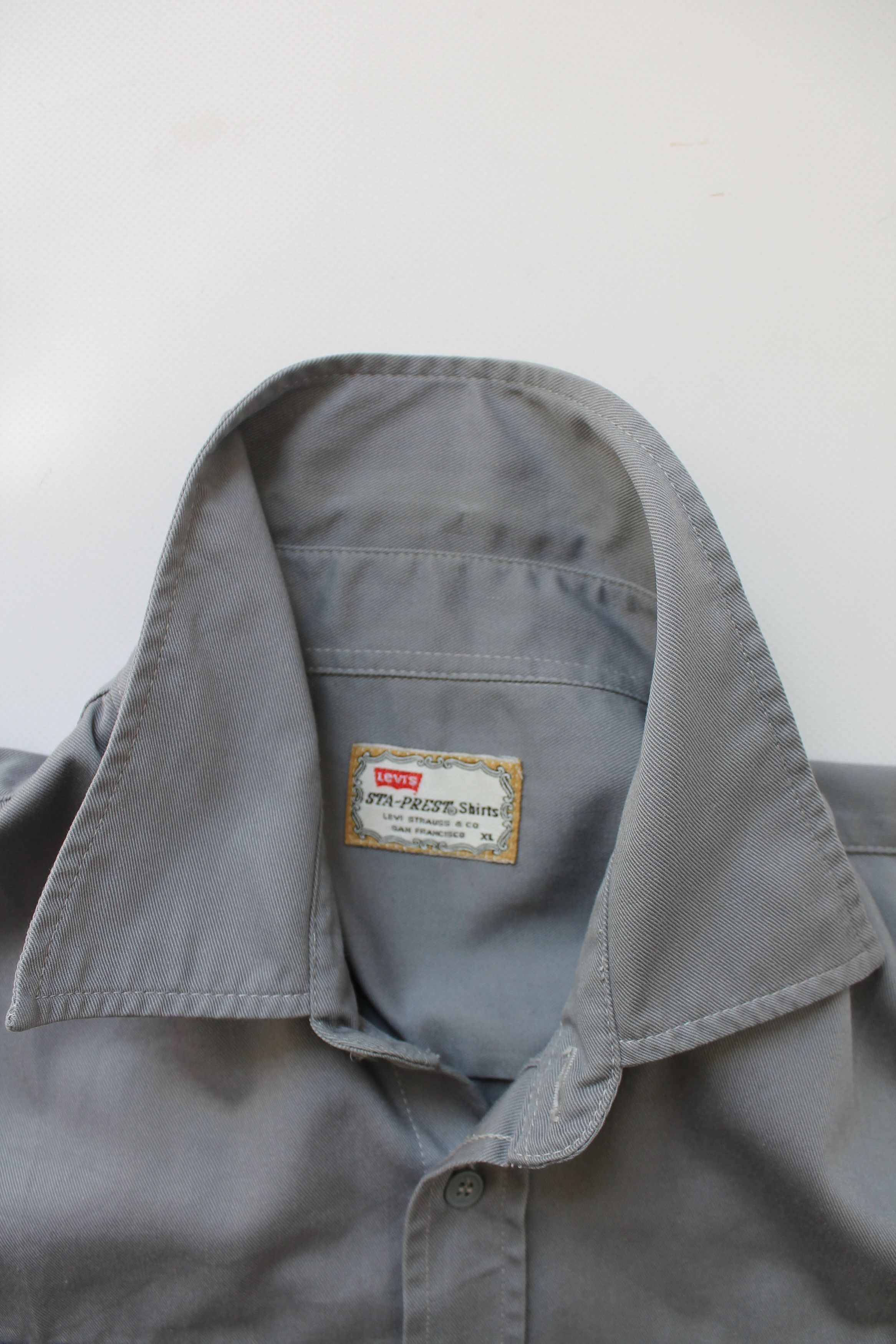 Levi's 90's Levi's Sta Prest Vintage Shirt Long Sleeve XL Size US XL / EU 56 / 4 - 11 Thumbnail
