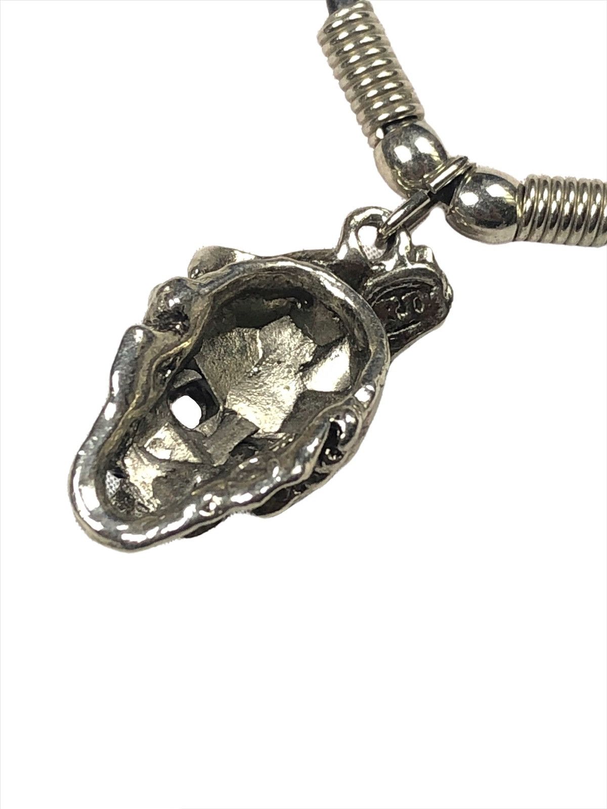 Jewelry Skull ☠️ Silver Pendant Necklace Size ONE SIZE - 6 Thumbnail