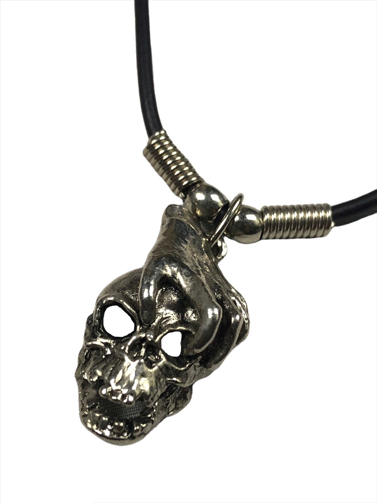 Jewelry Skull ☠️ Silver Pendant Necklace Size ONE SIZE - 3 Thumbnail