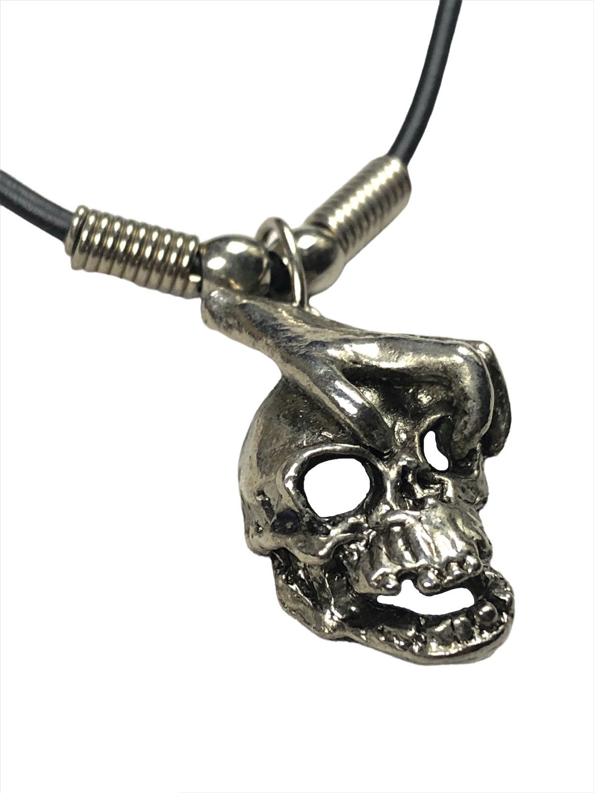 Jewelry Skull ☠️ Silver Pendant Necklace Size ONE SIZE - 1 Thumbnail