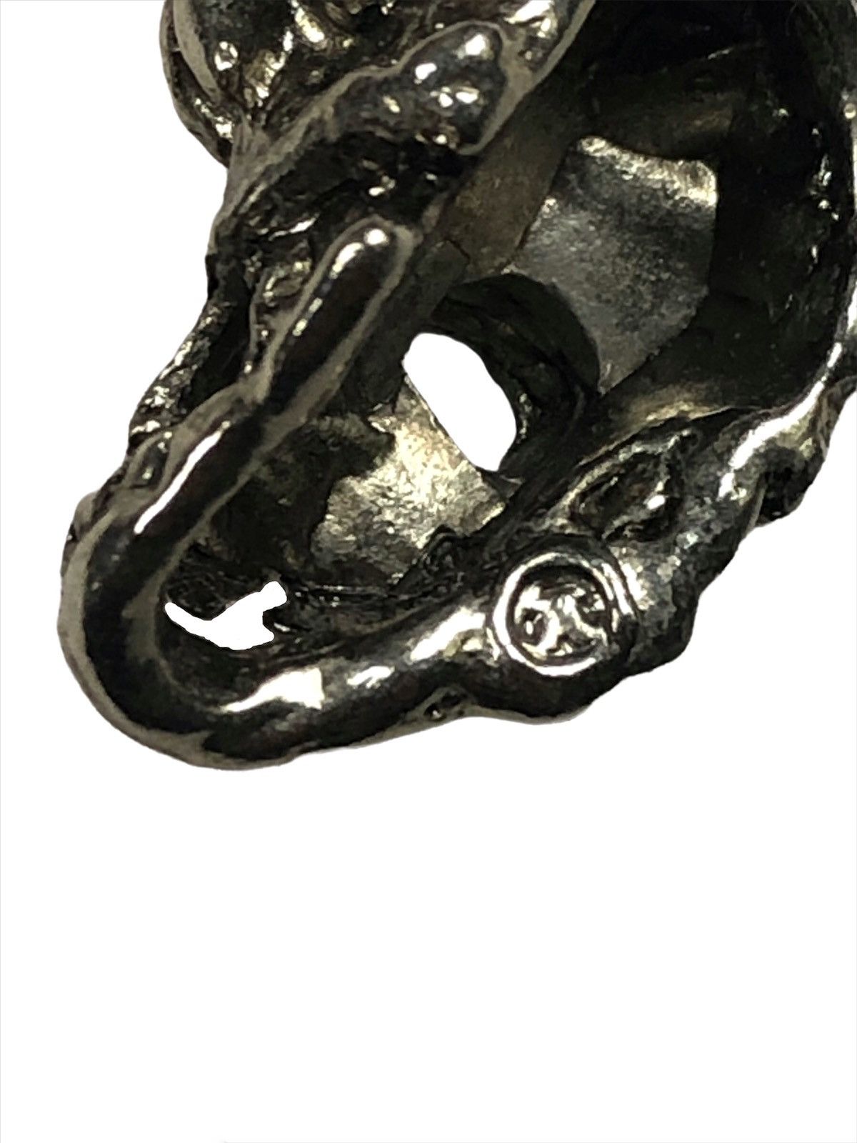 Jewelry Skull ☠️ Silver Pendant Necklace Size ONE SIZE - 8 Thumbnail