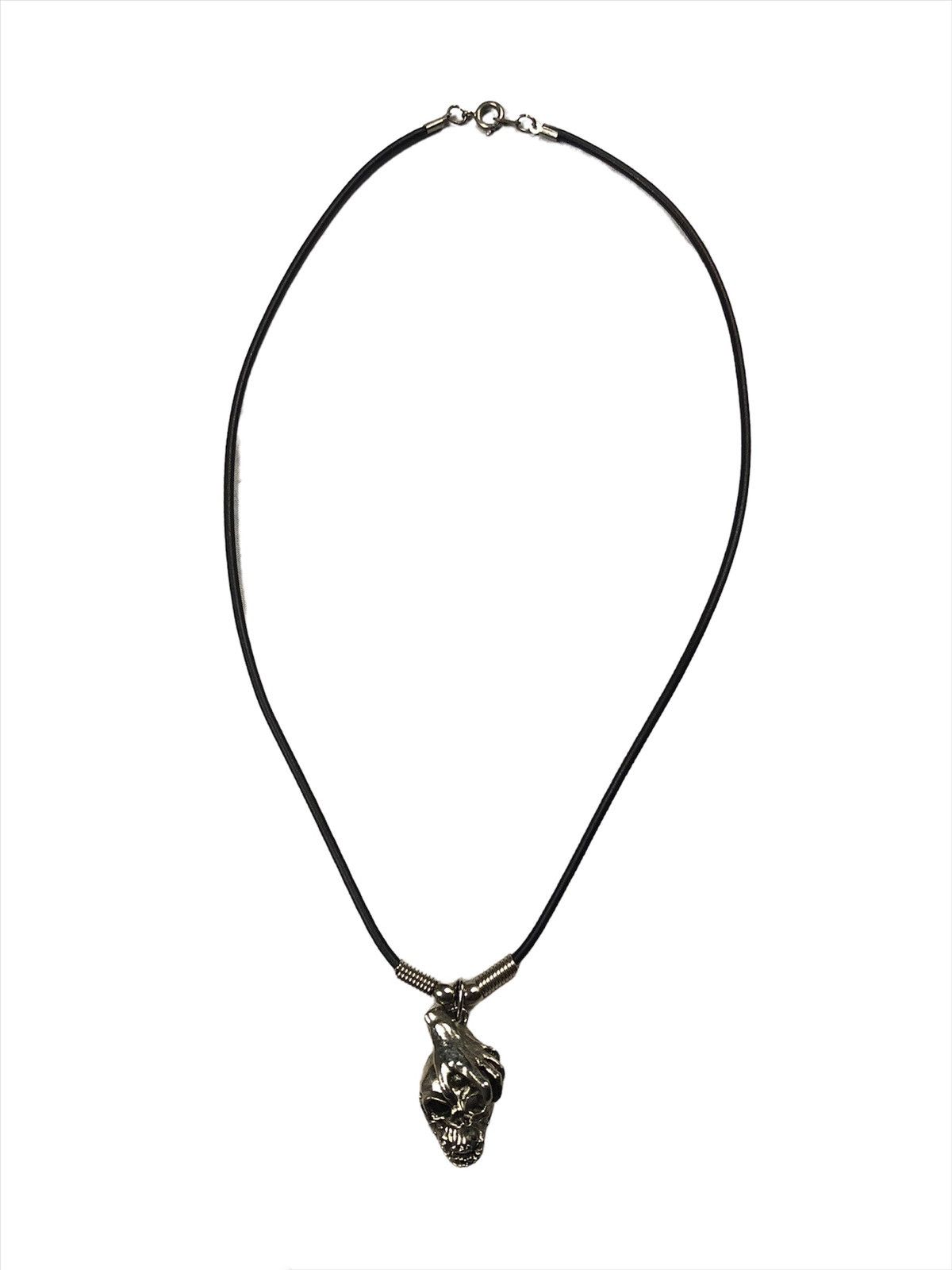 Jewelry Skull ☠️ Silver Pendant Necklace Size ONE SIZE - 4 Thumbnail