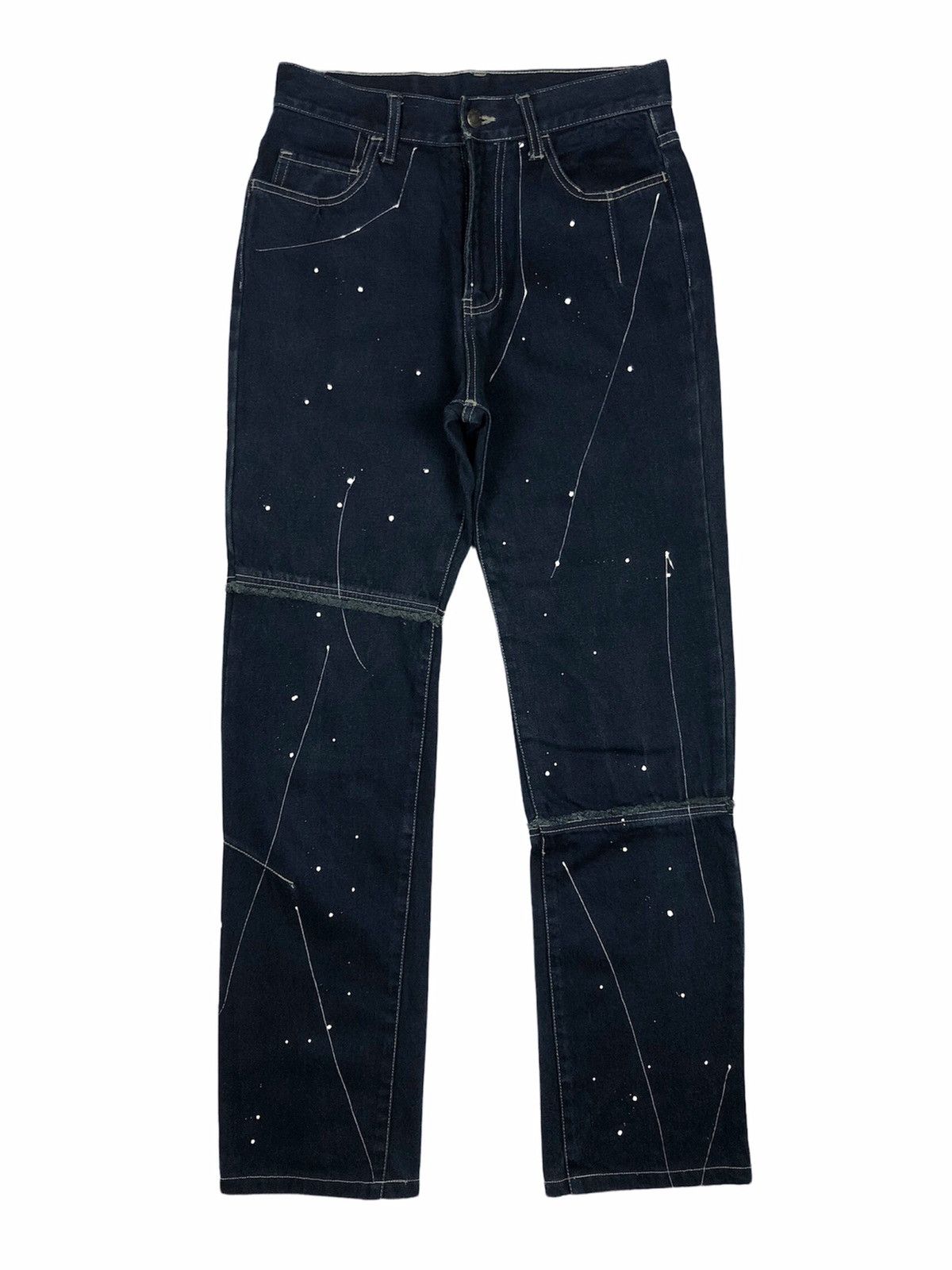 Japanese Brand Vache 🇯🇵 Reconstruct Paint Splatter Denim Undercover Size US 29 - 1 Thumbnail