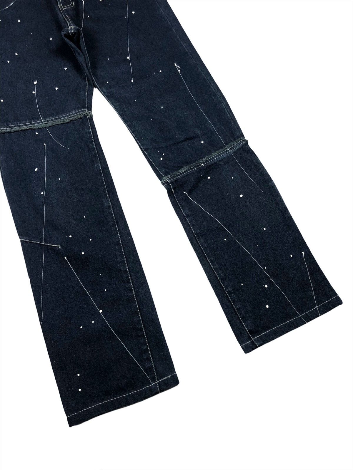 Japanese Brand Vache 🇯🇵 Reconstruct Paint Splatter Denim Undercover Size US 29 - 3 Thumbnail