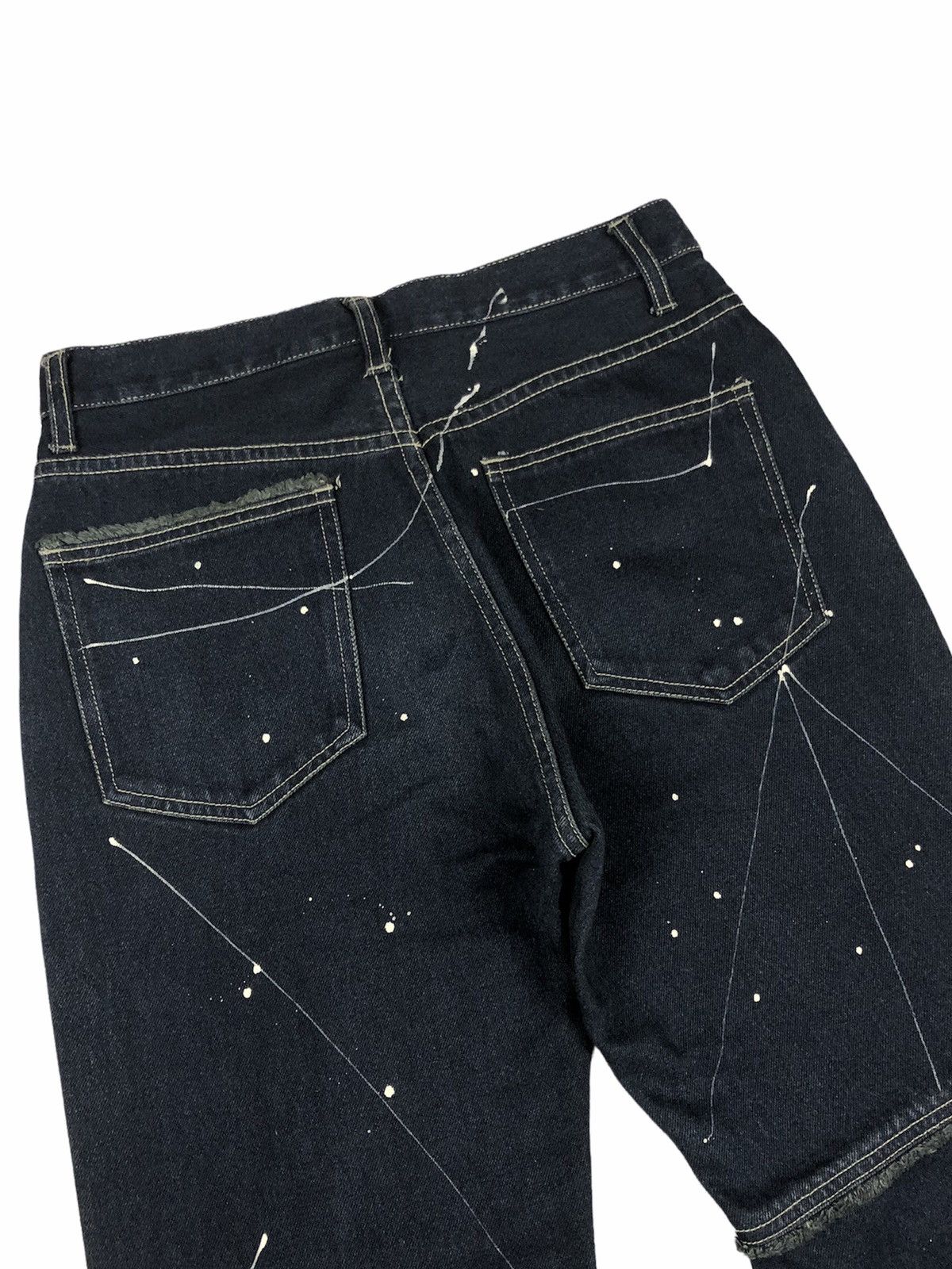 Japanese Brand Vache 🇯🇵 Reconstruct Paint Splatter Denim Undercover Size US 29 - 7 Thumbnail