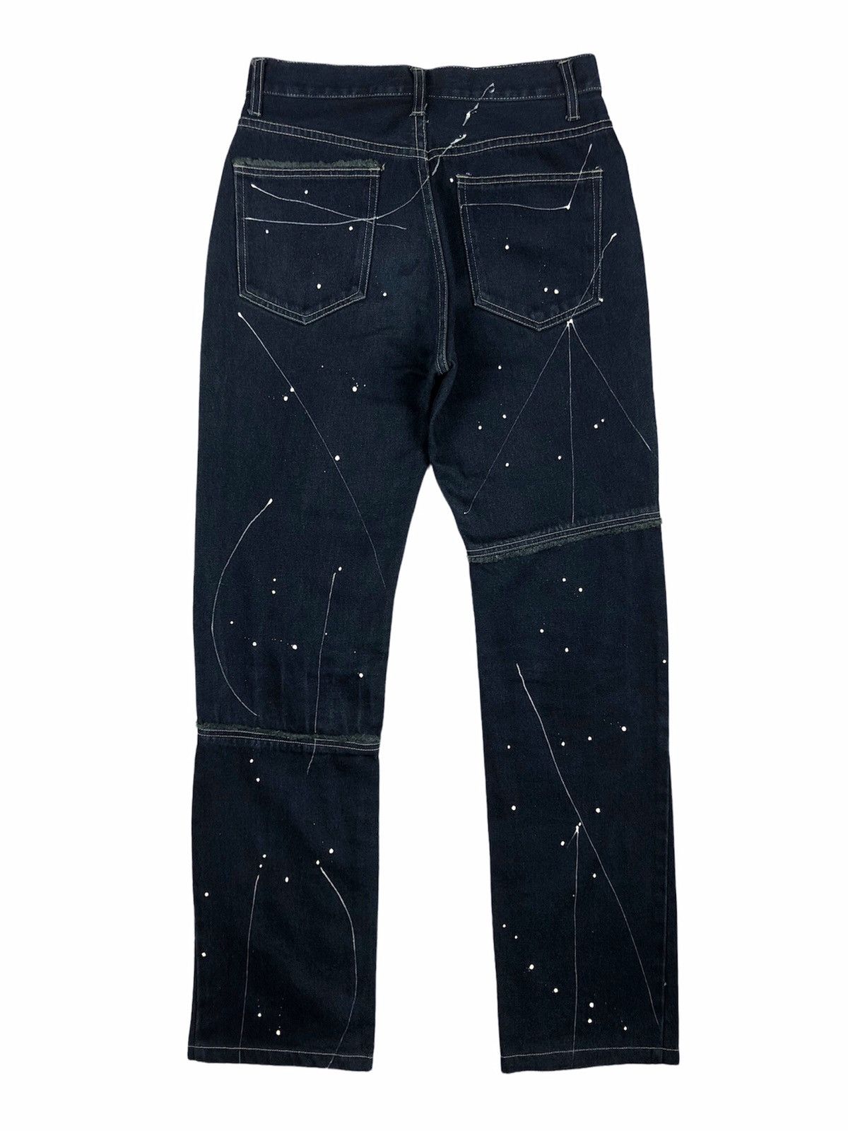 Japanese Brand Vache 🇯🇵 Reconstruct Paint Splatter Denim Undercover Size US 29 - 2 Thumbnail