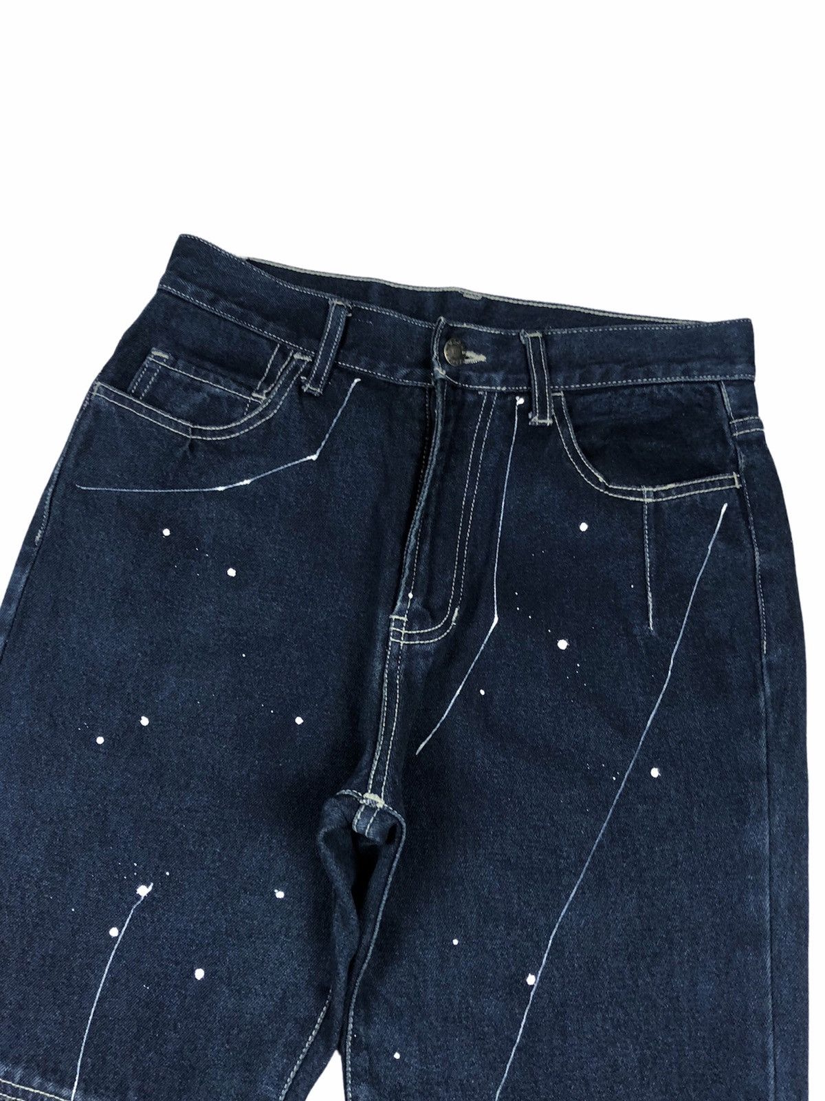 Japanese Brand Vache 🇯🇵 Reconstruct Paint Splatter Denim Undercover Size US 29 - 4 Thumbnail
