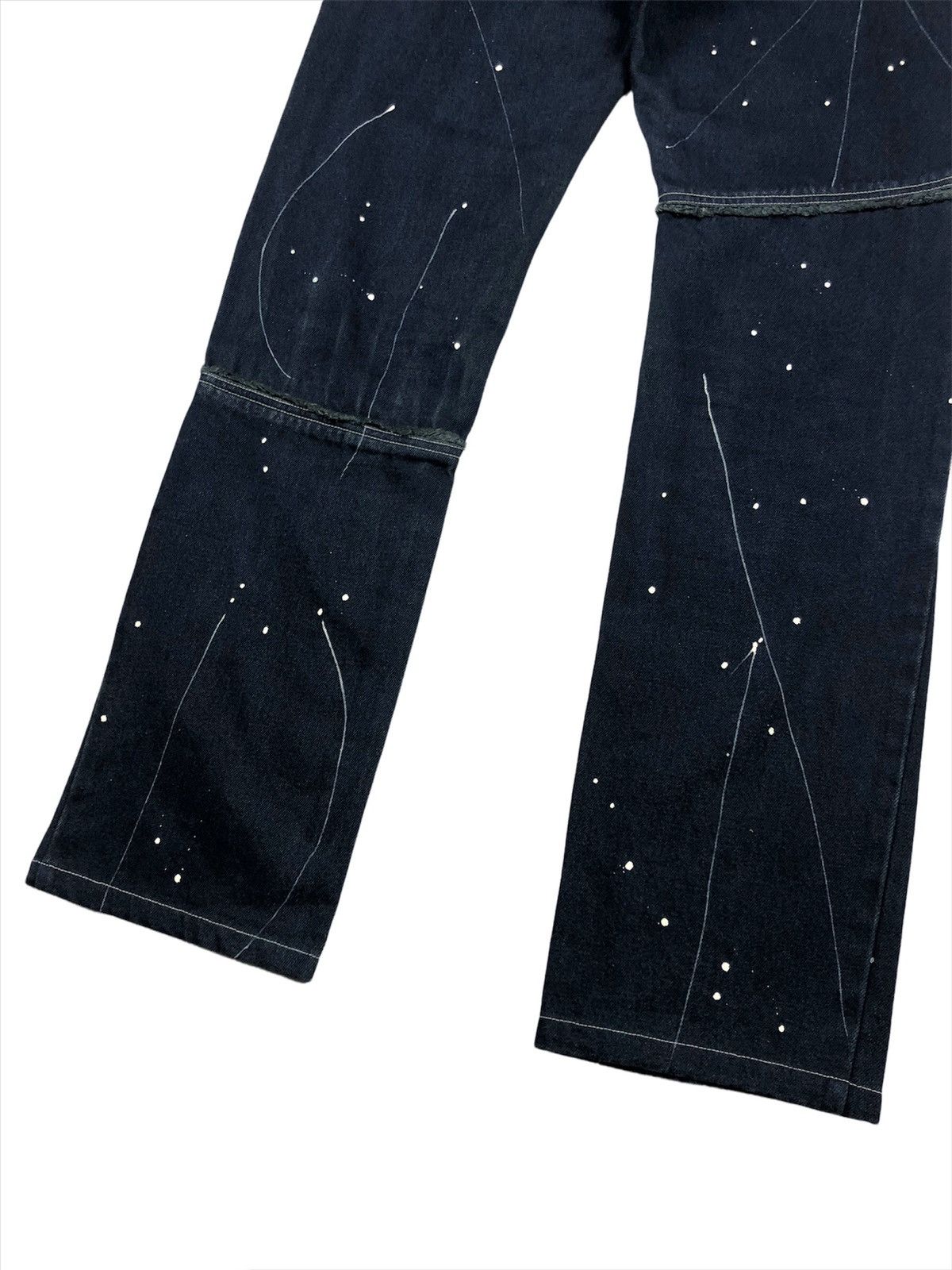 Japanese Brand Vache 🇯🇵 Reconstruct Paint Splatter Denim Undercover Size US 29 - 6 Thumbnail