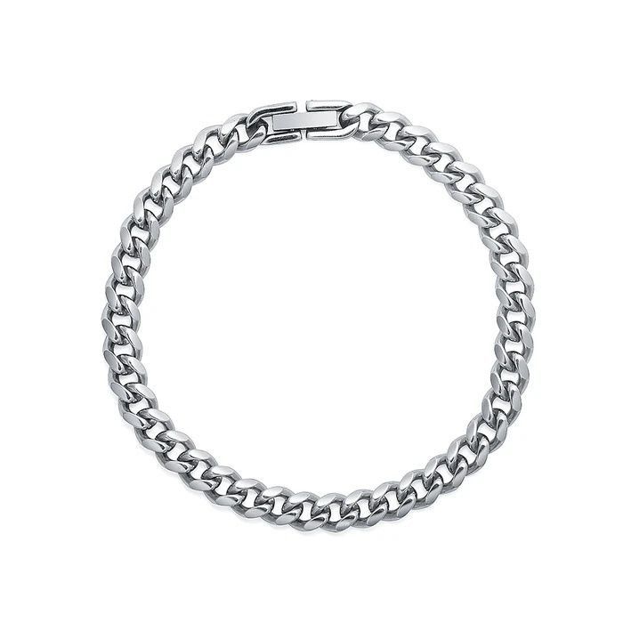 Jewelry × Vintage Fashion Silver Titanium Steel Men's Bracelet Size ONE SIZE - 3 Thumbnail