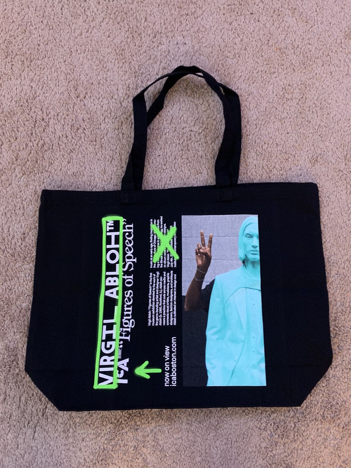 Virgil Abloh ICA figures of speech rare tote bag Boston off white 