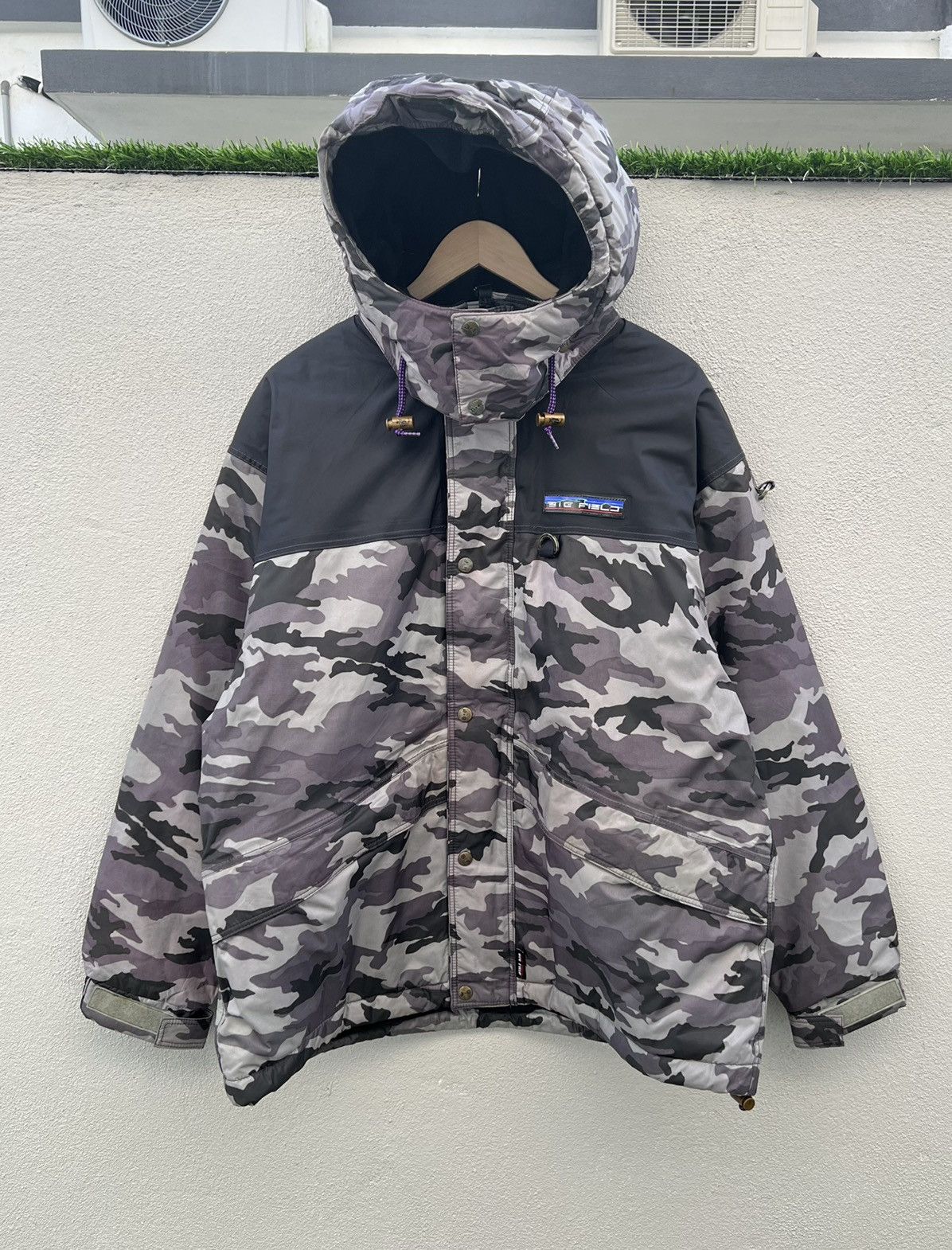 Vintage Big Field Camo Styles Hoodies Waterproof Jacker
