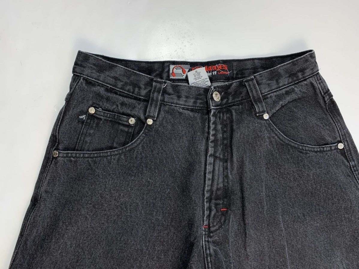 JNCO Vintage Snake Eye Y2K Wide Leg Rave Goth Faded Black Jeans Size US 32 / EU 48 - 7 Thumbnail