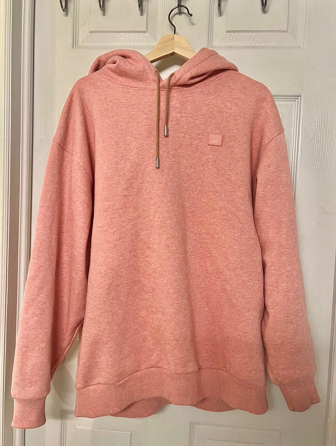 Acne Studios Hoodie Yala Pfirsich Rosa Logo Oversize XS S top Kapuze