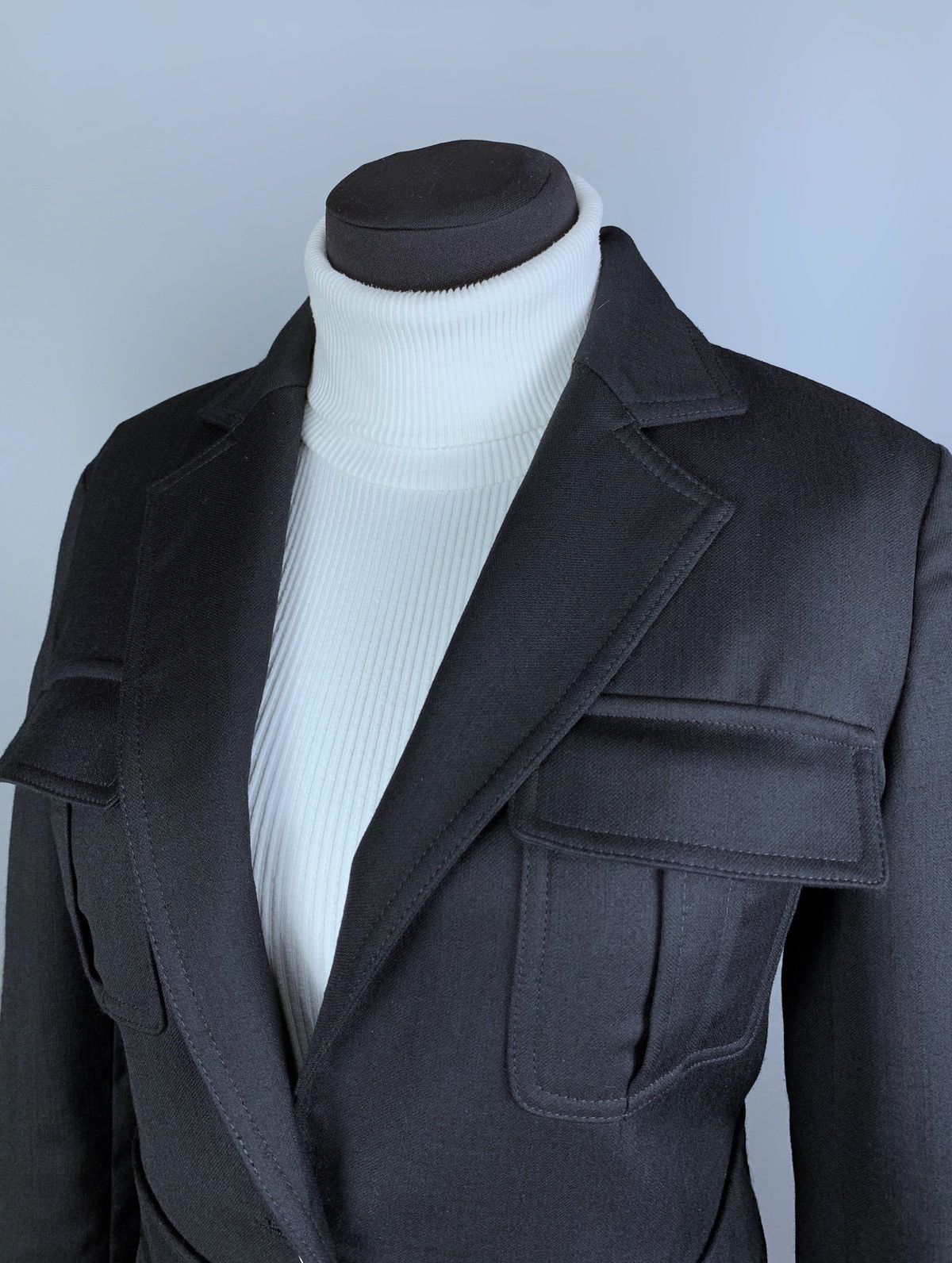 Bally Women's BALLY Black Wool Pocket Blazer Jacket Size US 8 Size M / US 6-8 / IT 42-44 - 4 Thumbnail