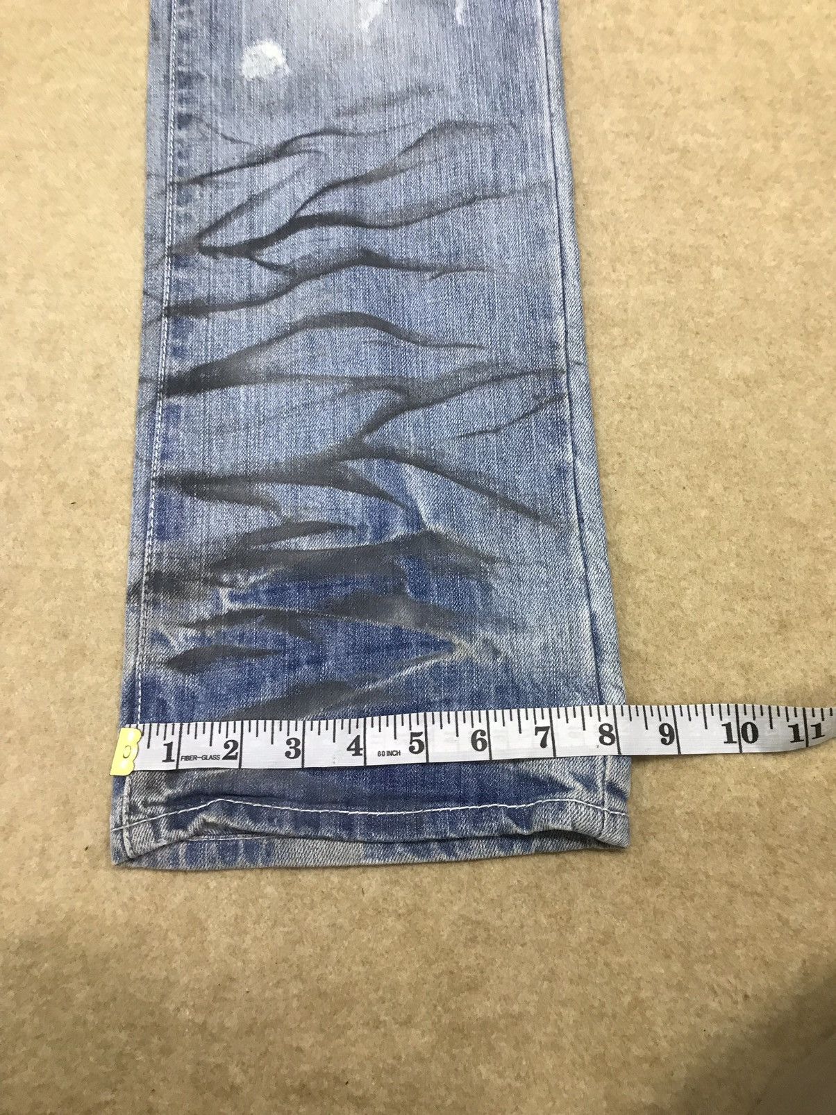 Japanese Brand Rare 🔥Neutral Infinity Distressed Smoke Dirty Wash Denim Size US 30 / EU 46 - 16 Thumbnail